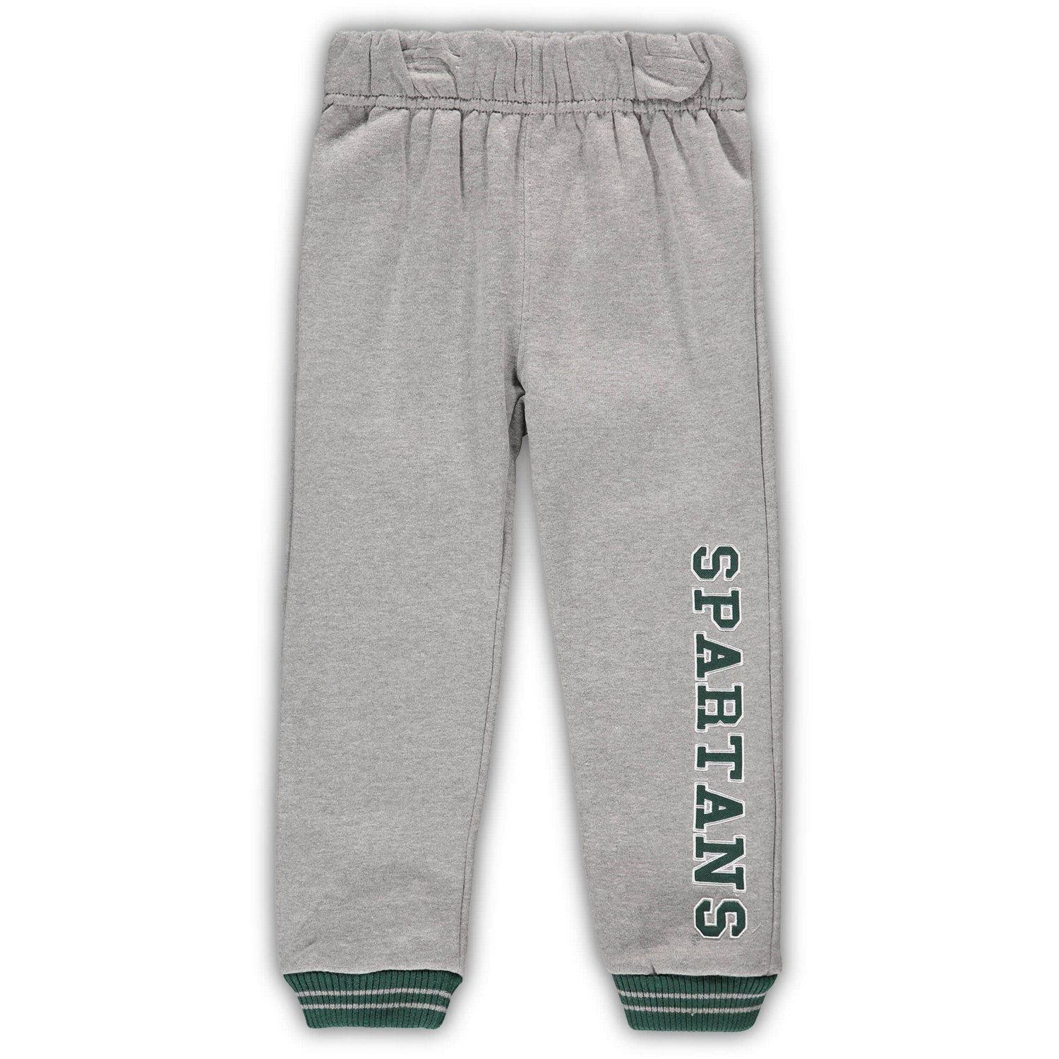 Colosseum Heathered Gray Michigan State Spartans Poppies Hoodie and Sweatpants Set                                               - view number 4