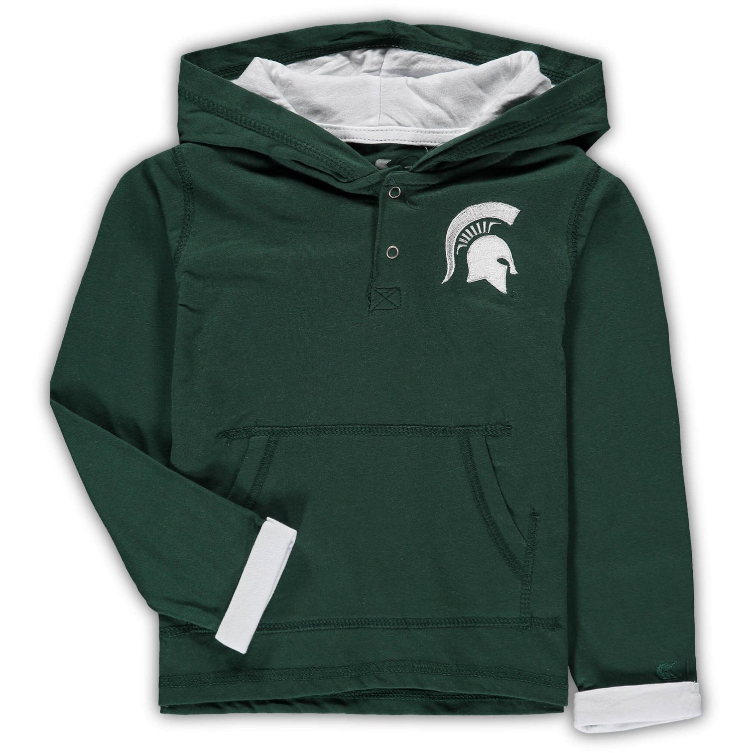 Colosseum Heathered Gray Michigan State Spartans Poppies Hoodie and Sweatpants Set                                               - view number 3
