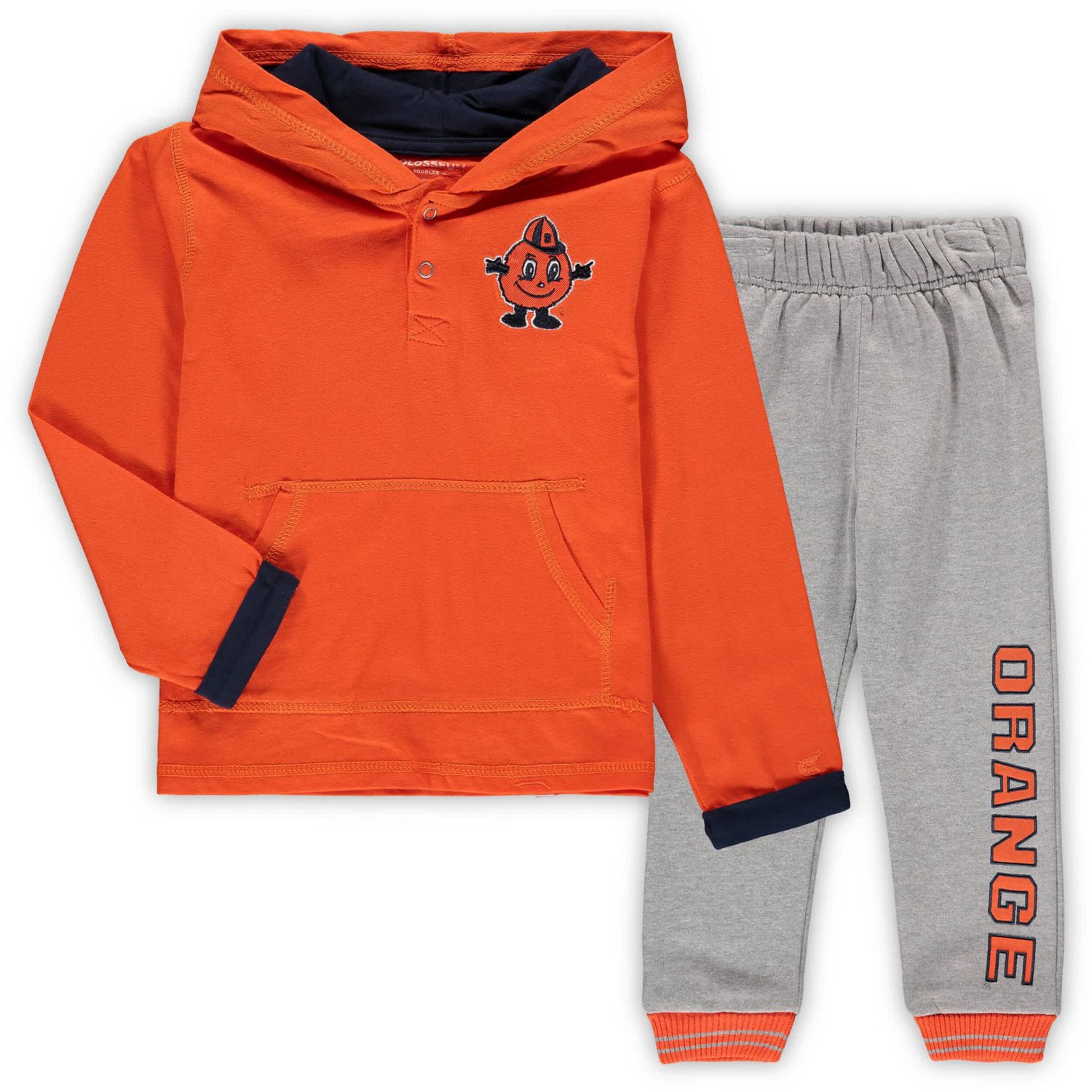 Colosseum Heathered Gray Syracuse Poppies Hoodie and Sweatpants Set