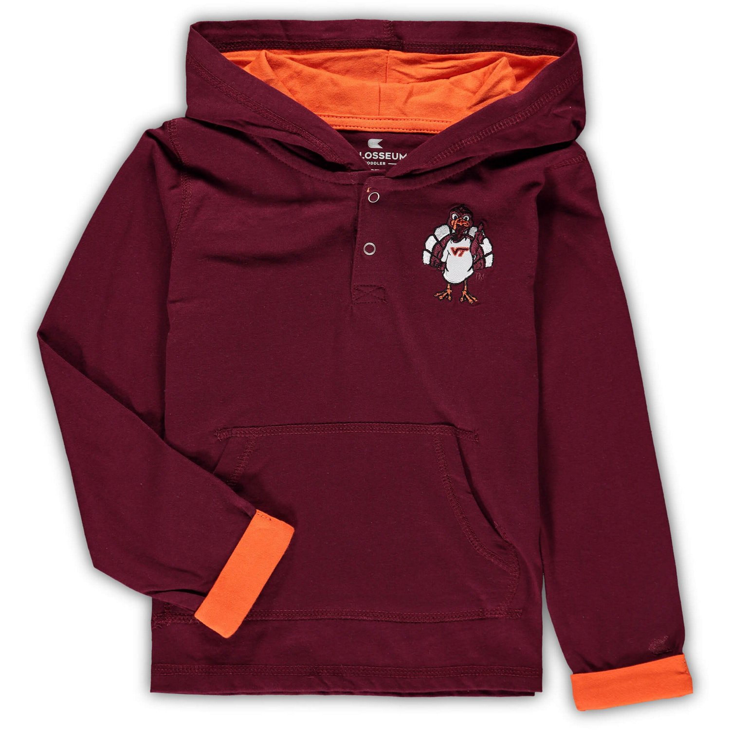 Colosseum Heathered Gray Virginia Tech Hokies Poppies Hoodie and Sweatpants Set - view number 3