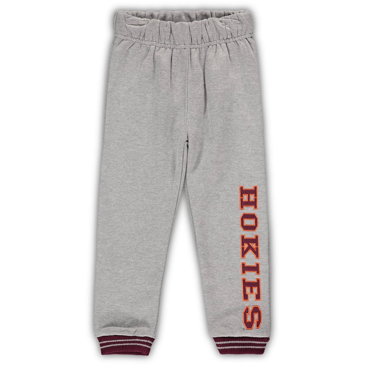 Colosseum Heathered Gray Virginia Tech Hokies Poppies Hoodie and Sweatpants Set - view number 4