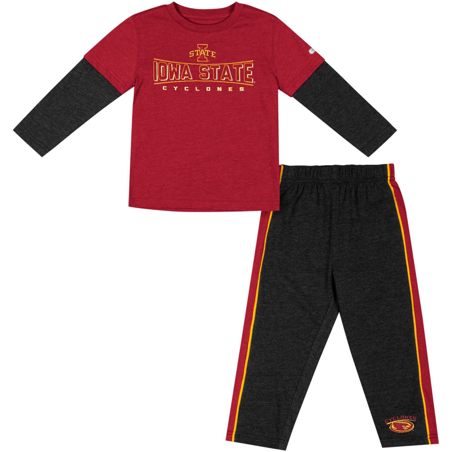 Colosseum Iowa State Cyclones Long Sleeve T-Shirt  Pants Set - view number 1