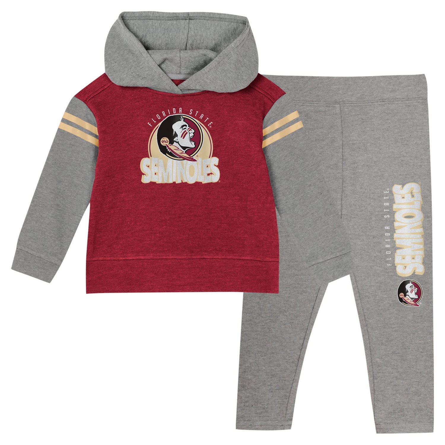 Girls Florida State Seminoles Clubhouse Pullover Hoodie and Legging Set