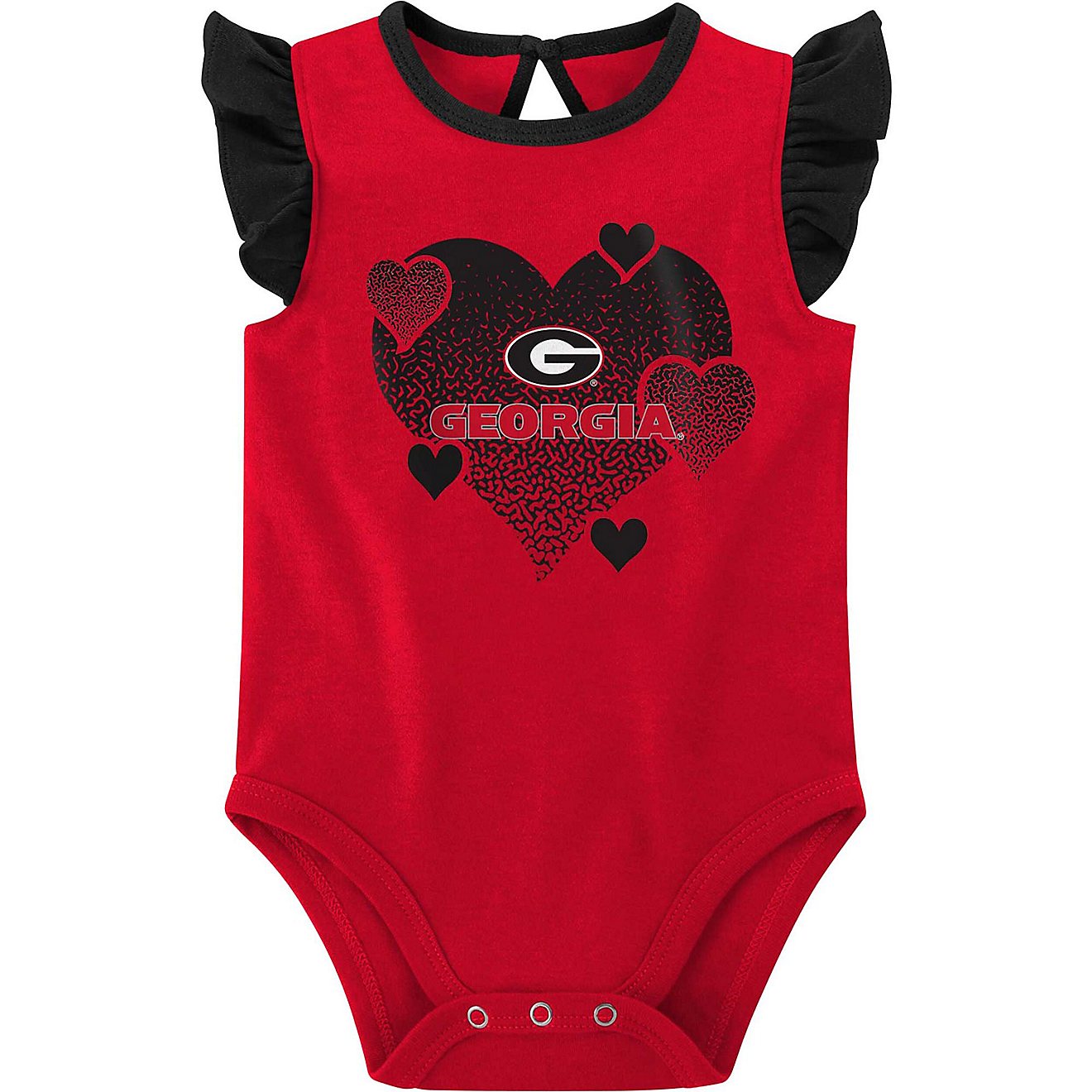 Girls Newborn  /Black Georgia Bulldogs Spread the Love 2-Pack Bodysuit Set                                                       - view number 4
