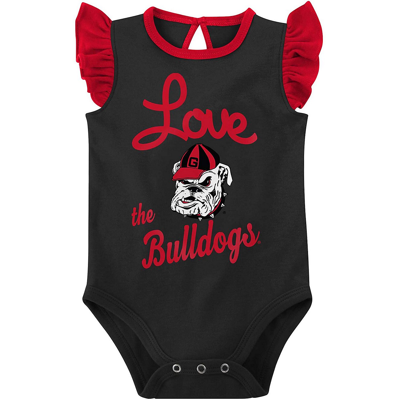 Girls Newborn  /Black Georgia Bulldogs Spread the Love 2-Pack Bodysuit Set                                                       - view number 2