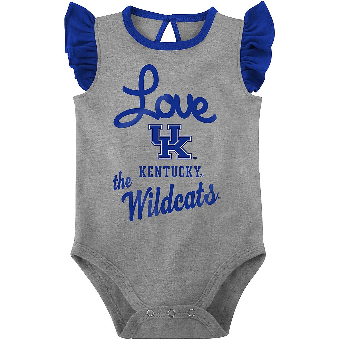 Girls Newborn  /Heather Gray Kentucky Wildcats Spread the Love 2-Pack Bodysuit Set                                               - view number 2