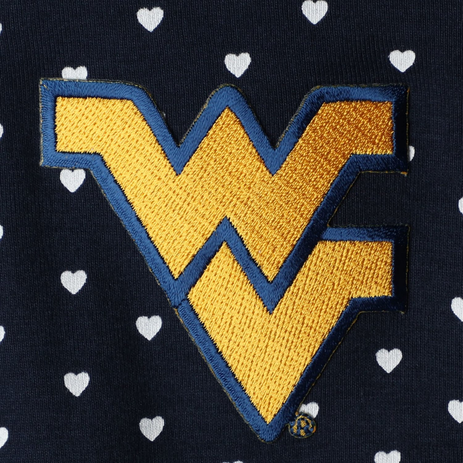 Girls Newborn  West Virginia Mountaineers Hearts Bodysuit and Headband Set