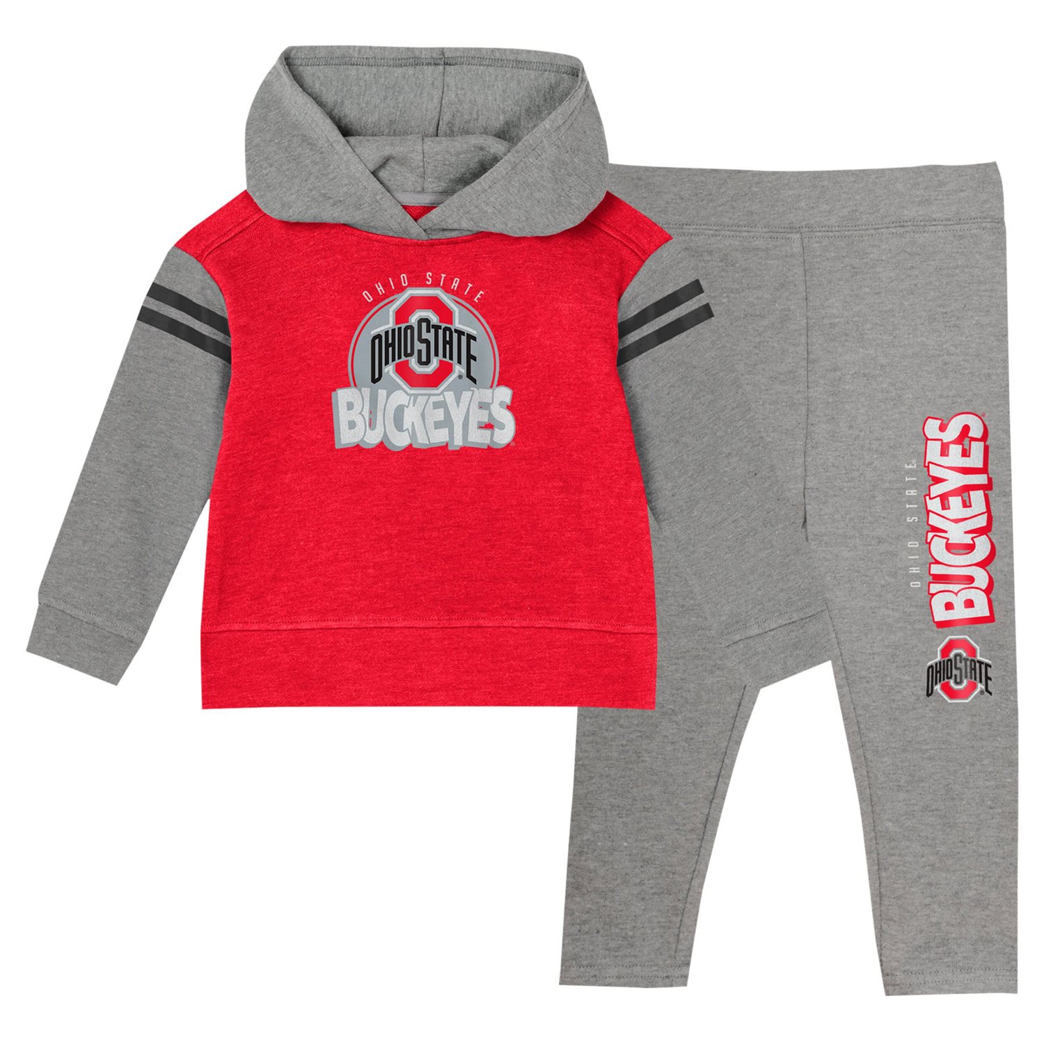 Girls Ohio State Buckeyes Clubhouse Pullover Hoodie  Legging Set