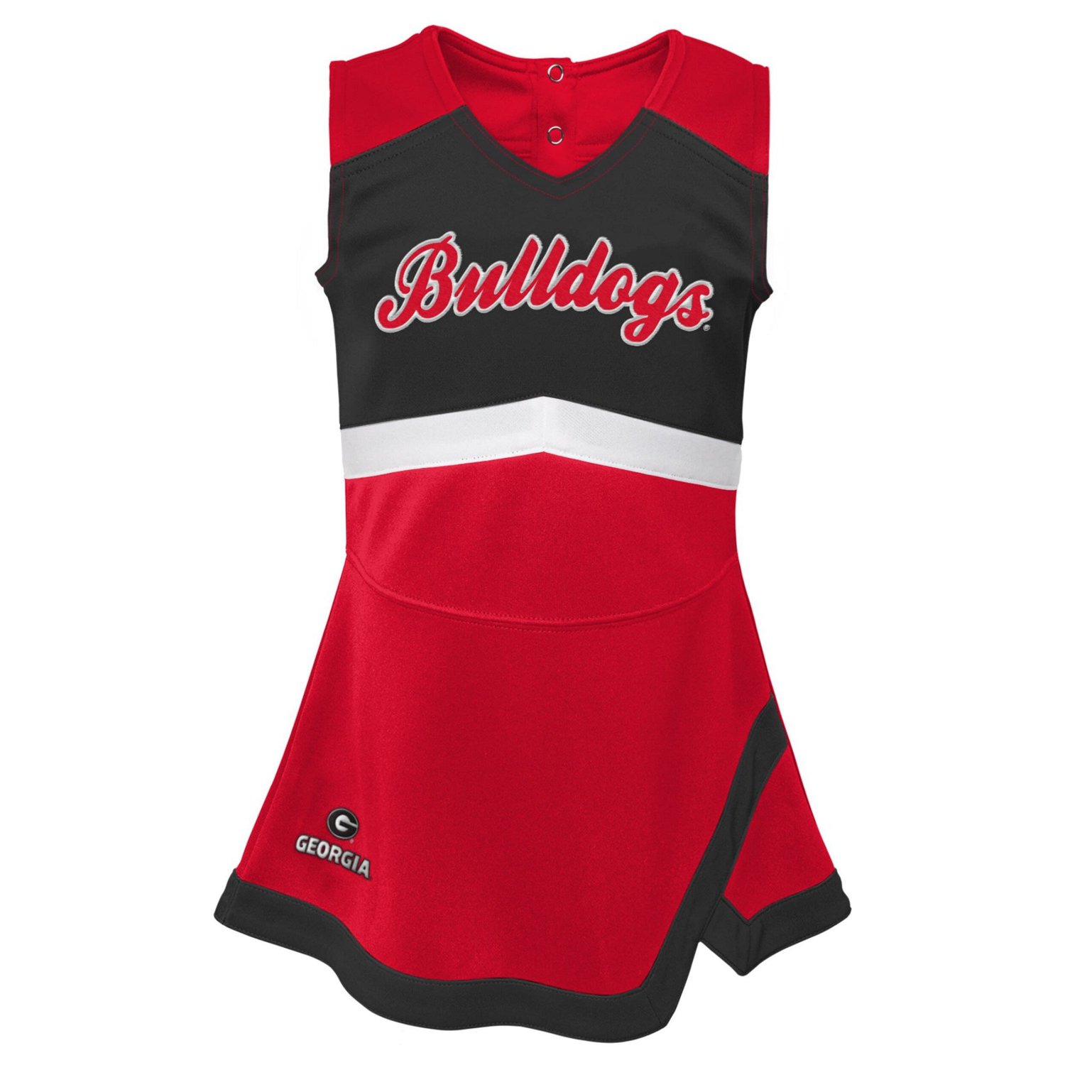Girls Preschool /Black Georgia Bulldogs Two-Piece Cheer Captain Jumper Dress  Bloomers Set - view number 2
