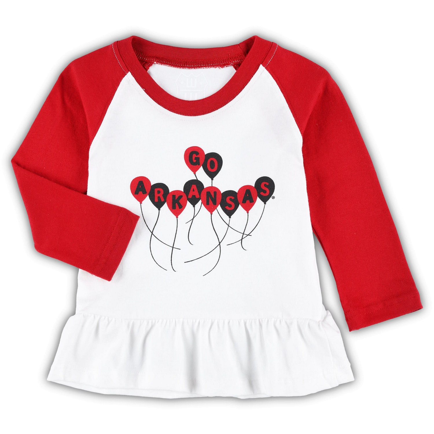 Girls Wes  Willy / Arkansas Razorbacks Balloon Raglan 3/4-Sleeve T-Shirt  Leggings Set - view number 2