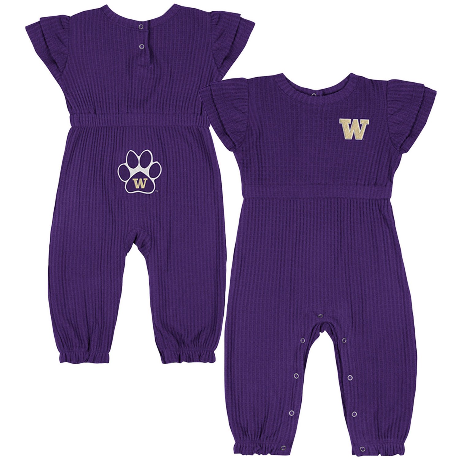 Infant Colosseum Washington Huskies Beautopia Waffle Knit Romper - view number 1