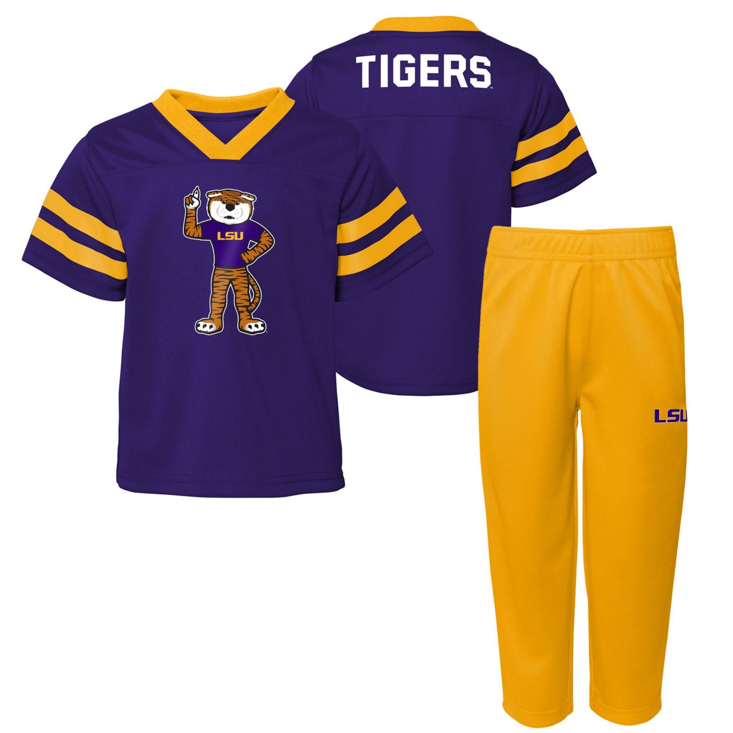 LSU Tigers Two-Piece Red Zone Jersey  Pants Set - view number 1