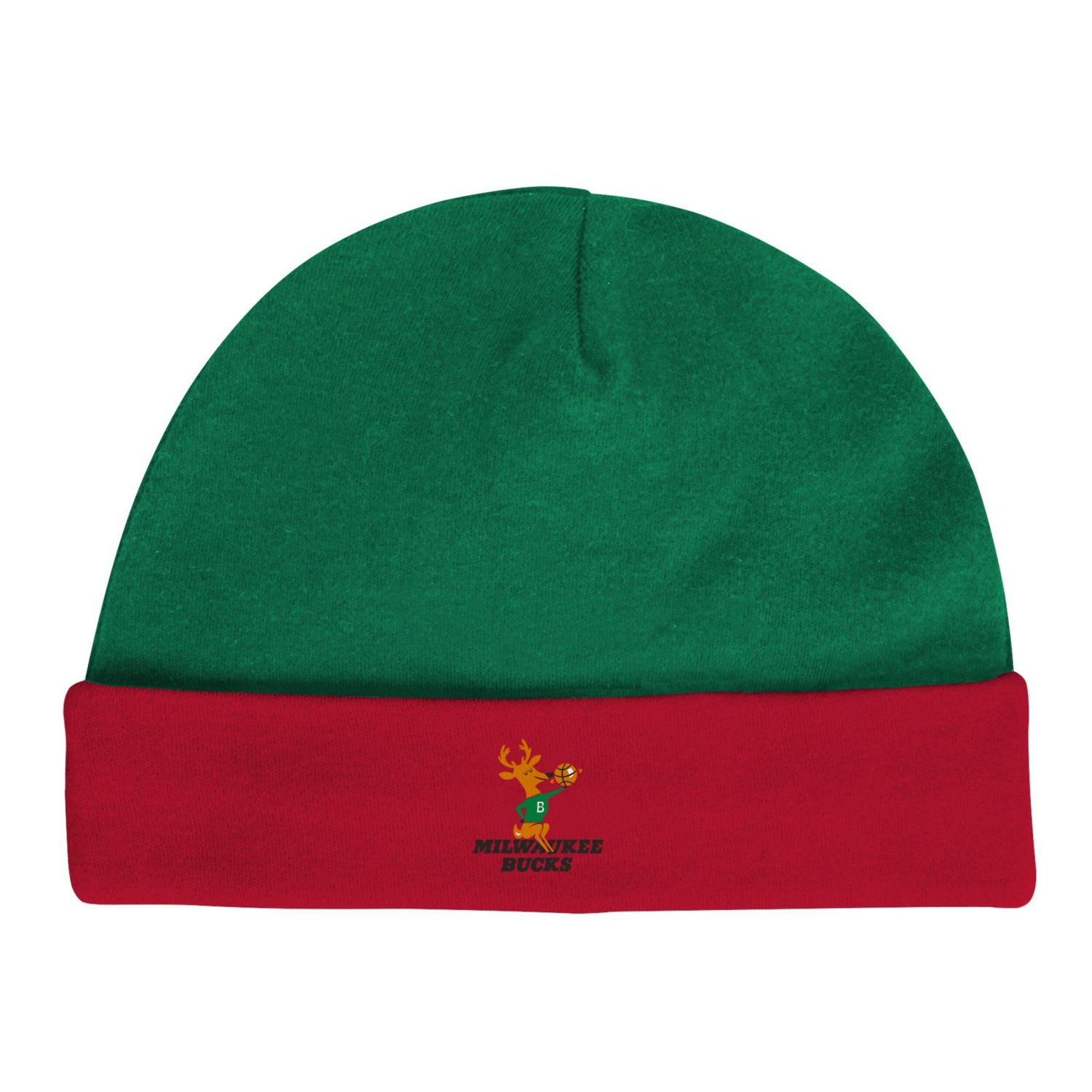 Mitchell  Ness Hunter Red Milwaukee Bucks Hardwood Classics Bodysuits  Cuffed Knit Hat Set - view number 4