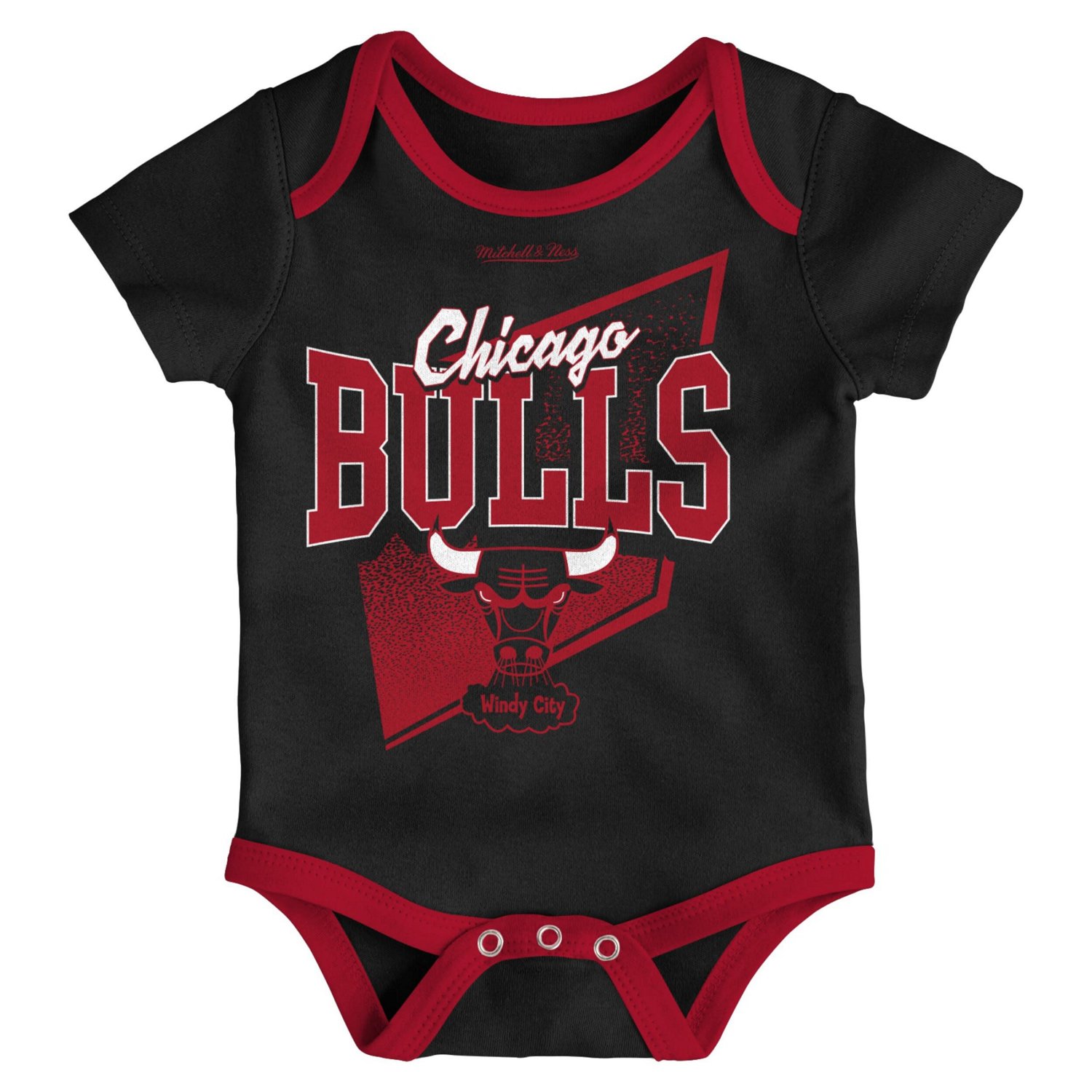 Mitchell  Ness Red Chicago Bulls Hardwood Classics Bodysuits  Cuffed Knit Hat Set
