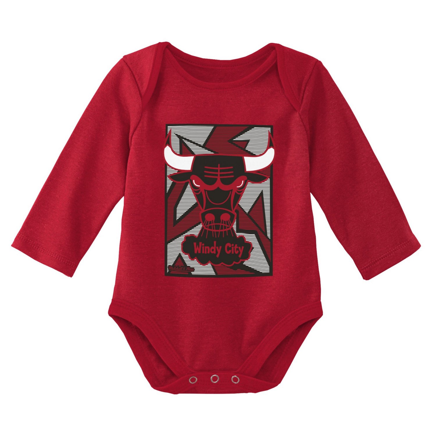 Mitchell  Ness Red Chicago Bulls Hardwood Classics Bodysuits  Cuffed Knit Hat Set