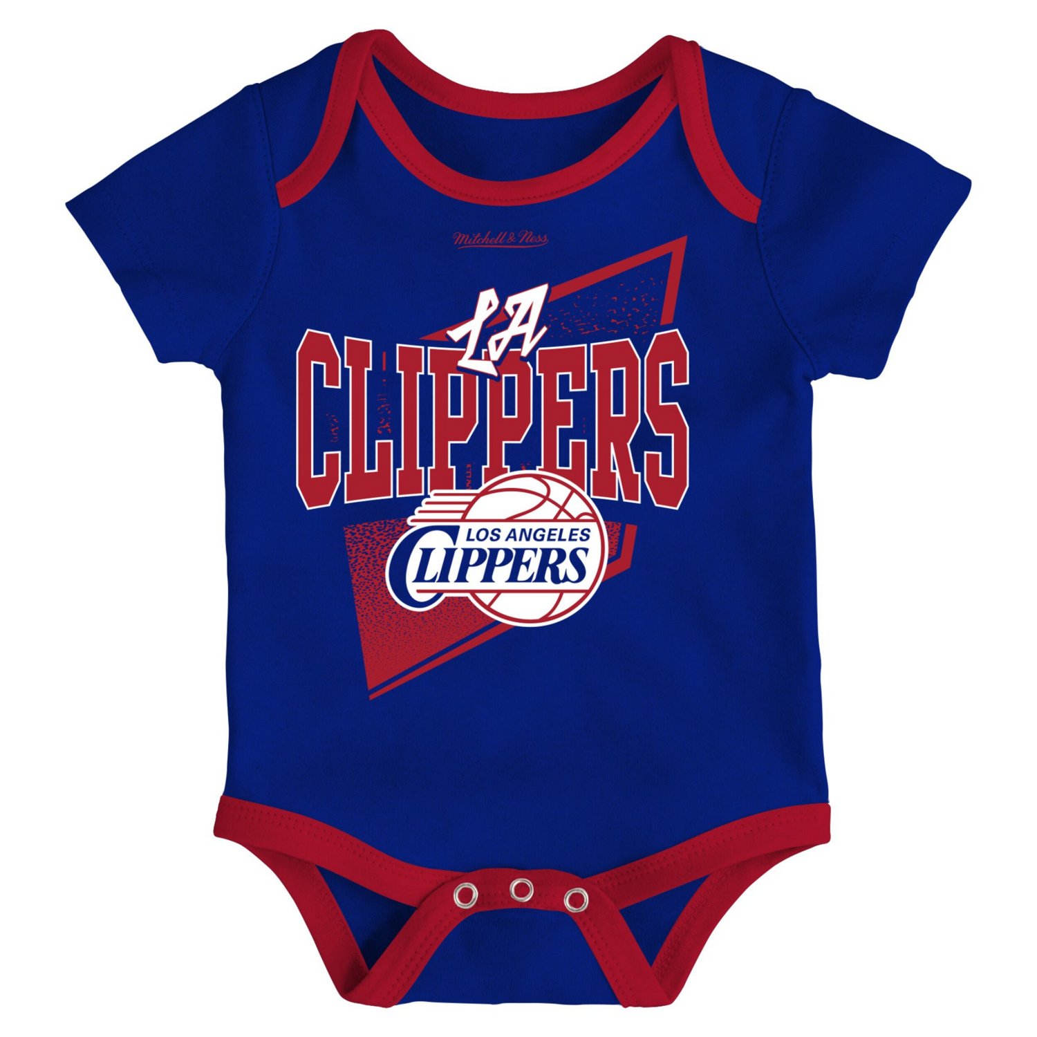 Mitchell  Ness Red LA Clippers Hardwood Classics Bodysuits Cuffed Knit Hat Set