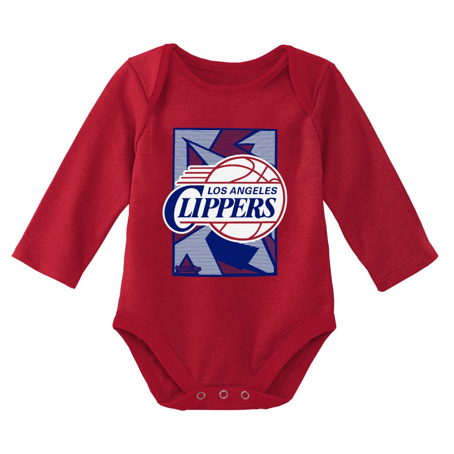 Mitchell  Ness Red LA Clippers Hardwood Classics Bodysuits Cuffed Knit Hat Set