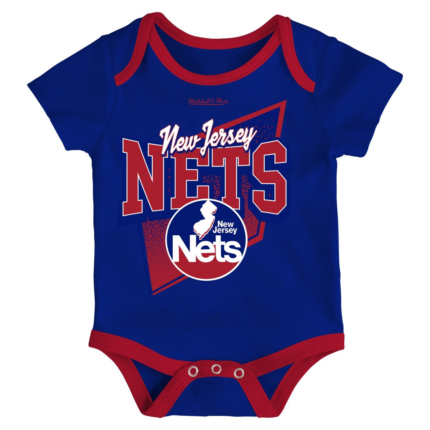 Mitchell  Ness Red New Jersey Nets Hardwood Classics Bodysuits  Cuffed Knit Hat Set - view number 3