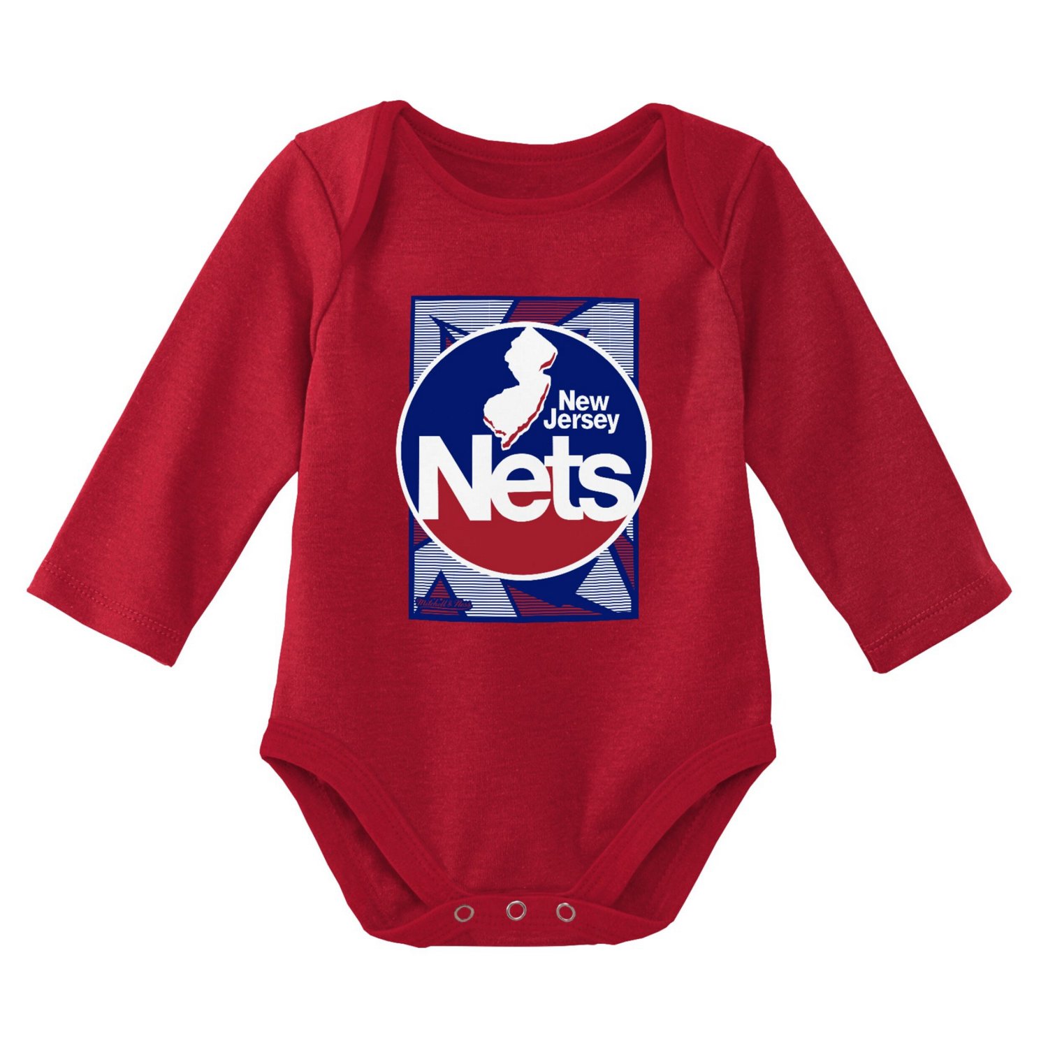 Mitchell  Ness Red New Jersey Nets Hardwood Classics Bodysuits  Cuffed Knit Hat Set - view number 2