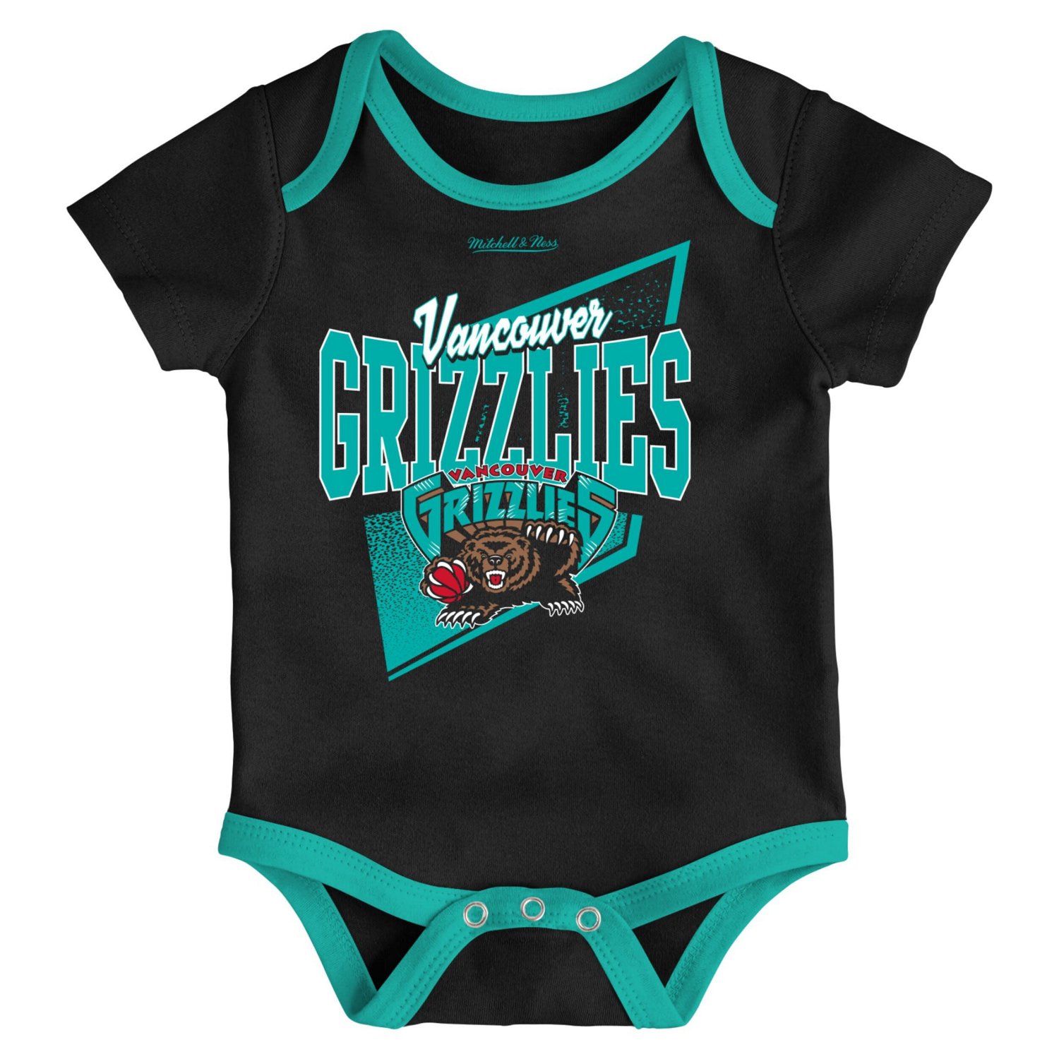 Mitchell  Ness Turquoise Vancouver Grizzlies Hardwood Classics Bodysuits Cuffed Knit Hat Set