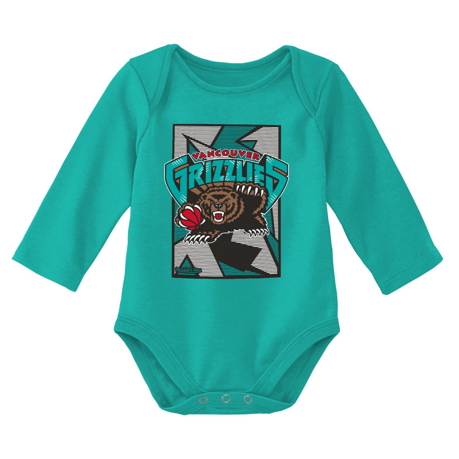 Mitchell  Ness Turquoise Vancouver Grizzlies Hardwood Classics Bodysuits Cuffed Knit Hat Set