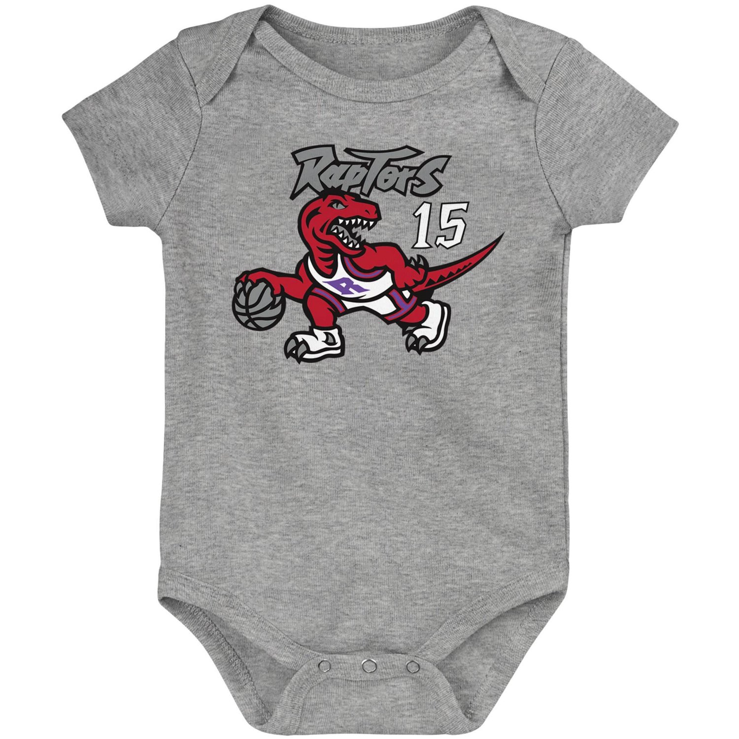 Mitchell  Ness Vince Carter Heathered Gray Toronto Raptors Hardwood Classics Name  Number Bodysuit - view number 2