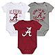 Newborn  //Heather Gray Alabama Tide 3-Pack Born To Be Bodysuit Set                                                              - view number 1 selected