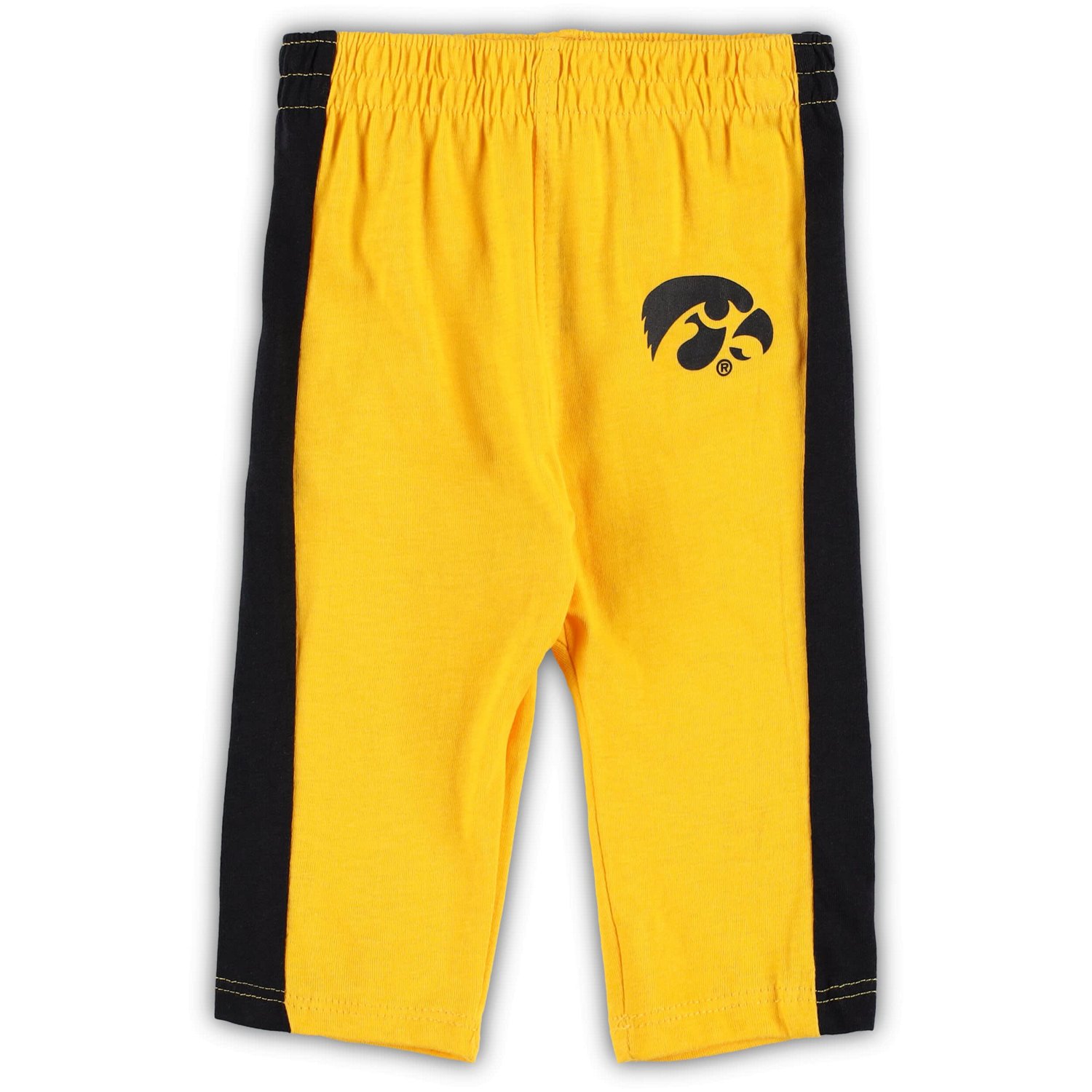 Newborn  /Gold Iowa Hawkeyes Little Kicker Long Sleeve Bodysuit  Sweatpants Set - view number 3
