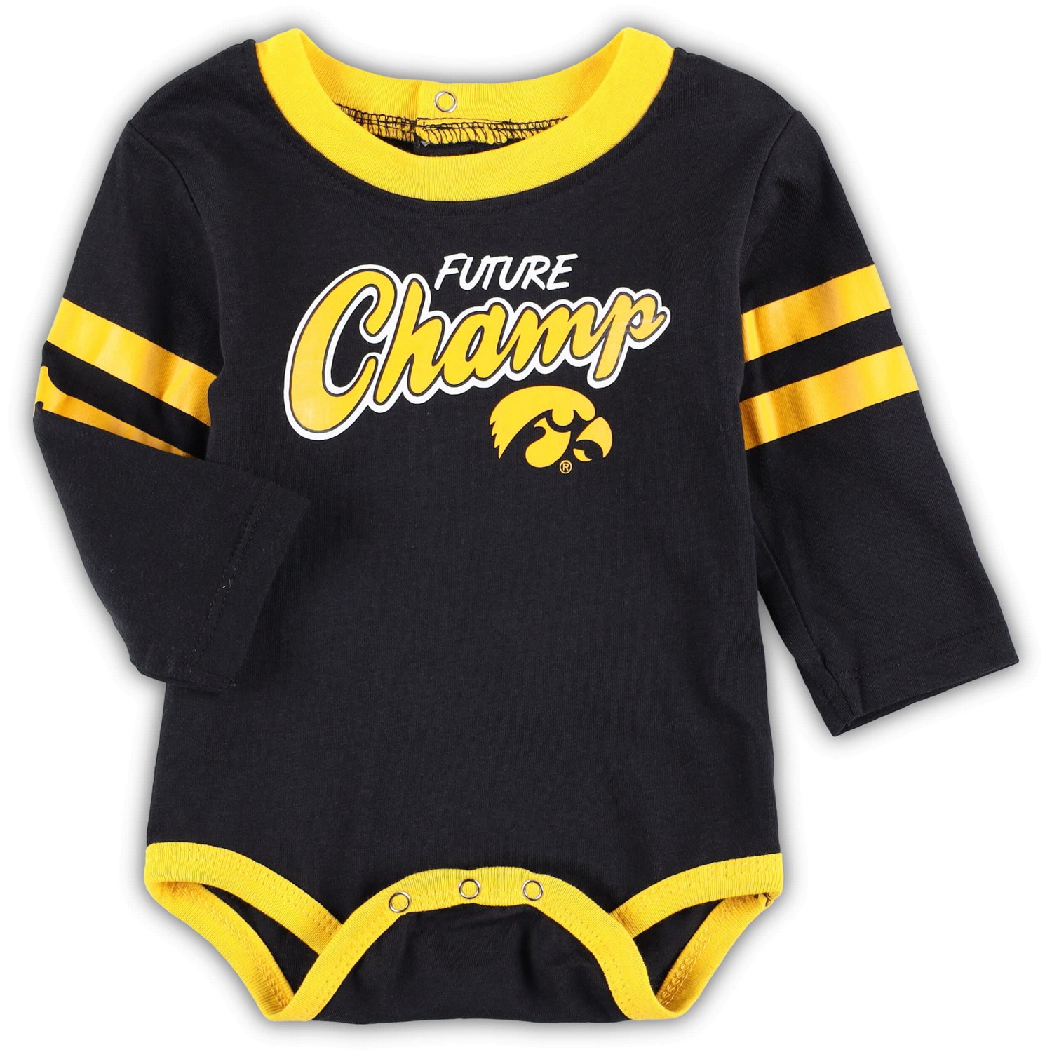 Newborn  /Gold Iowa Hawkeyes Little Kicker Long Sleeve Bodysuit  Sweatpants Set - view number 2