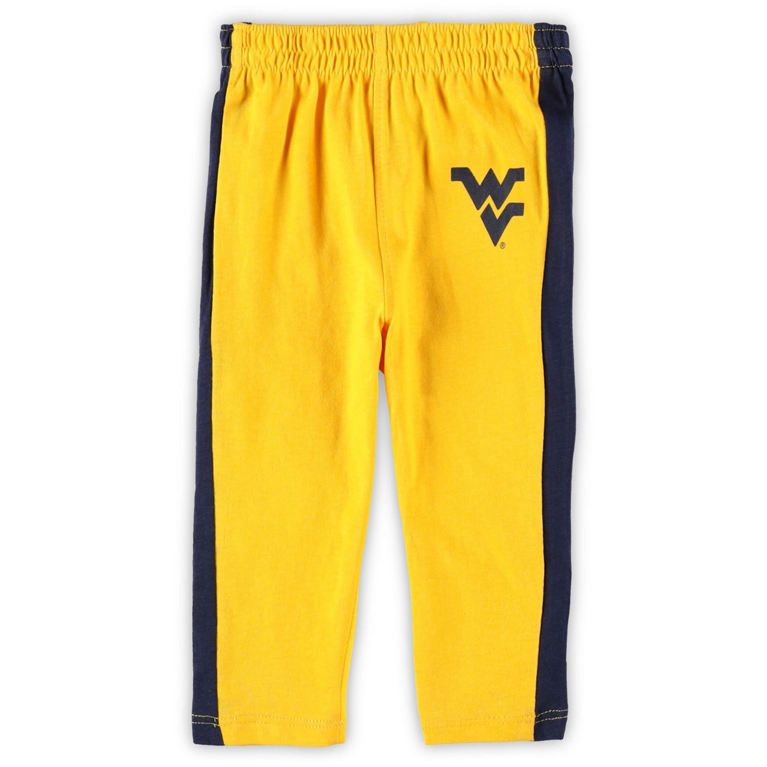 Newborn  /Gold West Virginia Mountaineers Little Kicker Long Sleeve Bodysuit  Sweatpants Set - view number 3