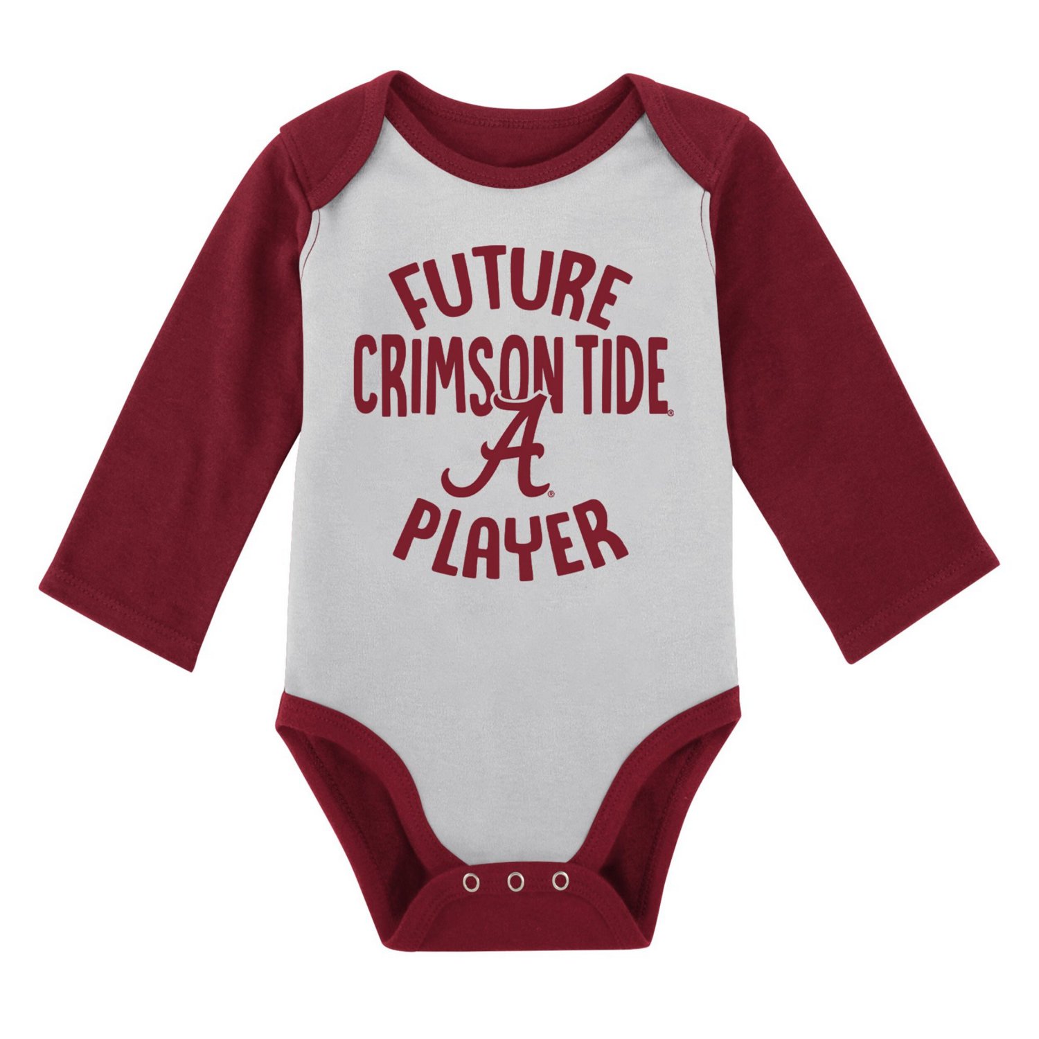 Newborn  /Gray Alabama Crimson Tide 2-Pack Play Time Long Sleeve Bodysuit Set