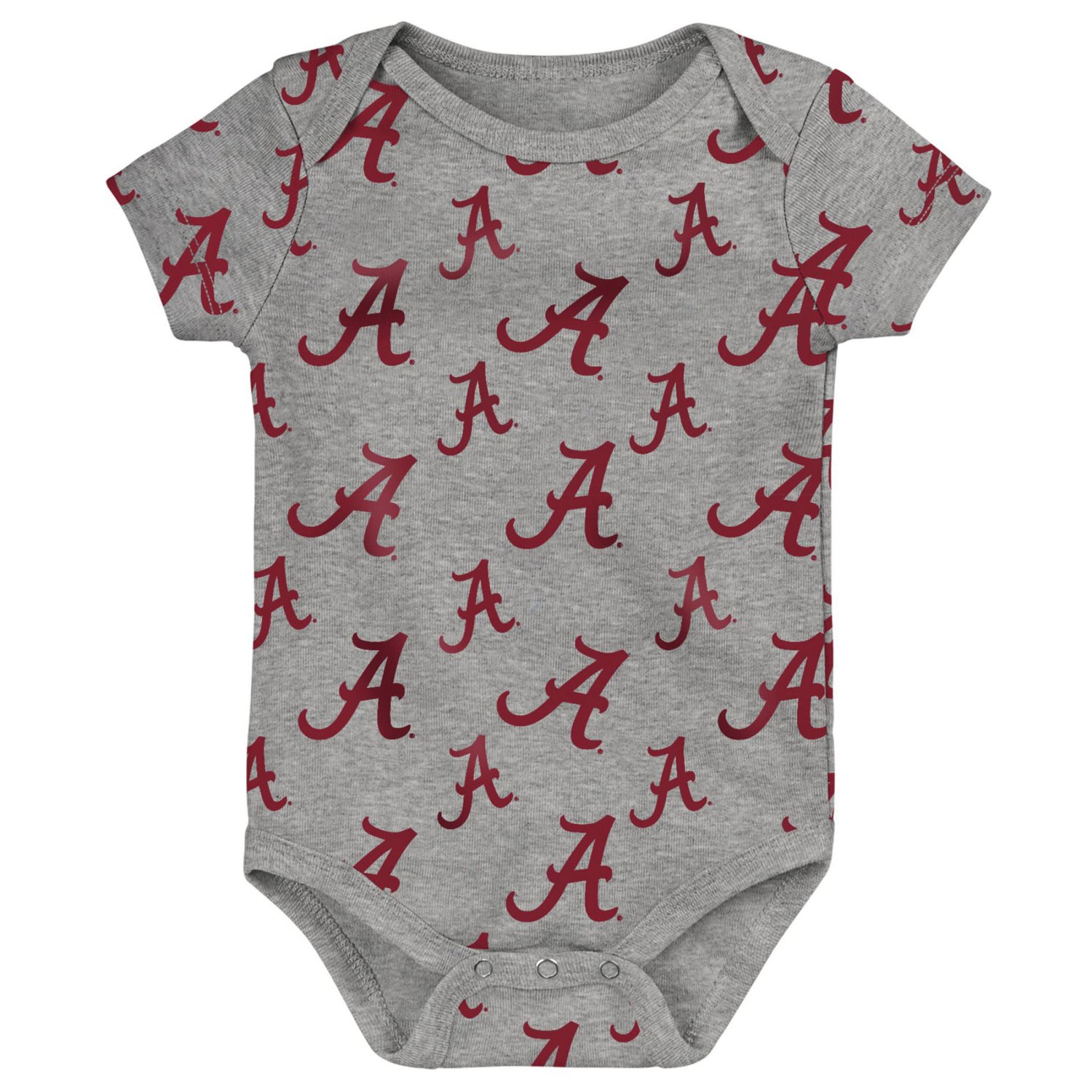 Newborn  /Heather Gray Alabama Tide Two-Pack Double Up Bodysuit Set - view number 3