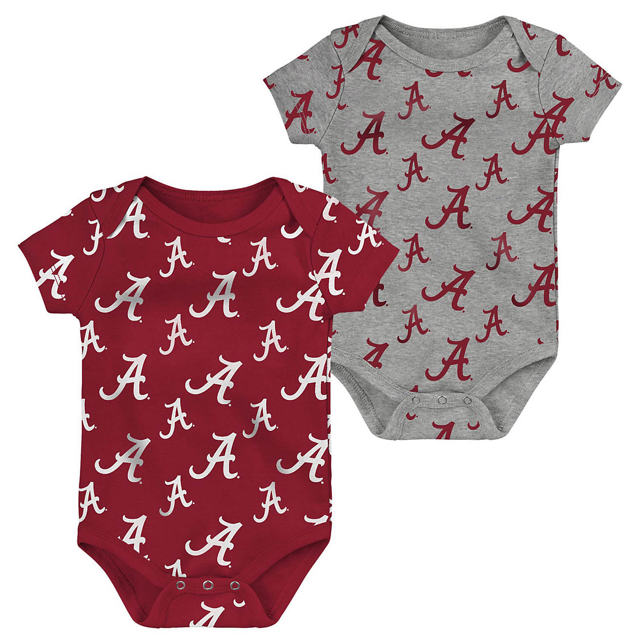 Newborn  /Heather Gray Alabama Tide Two-Pack Double Up Bodysuit Set                                                              - view number 1