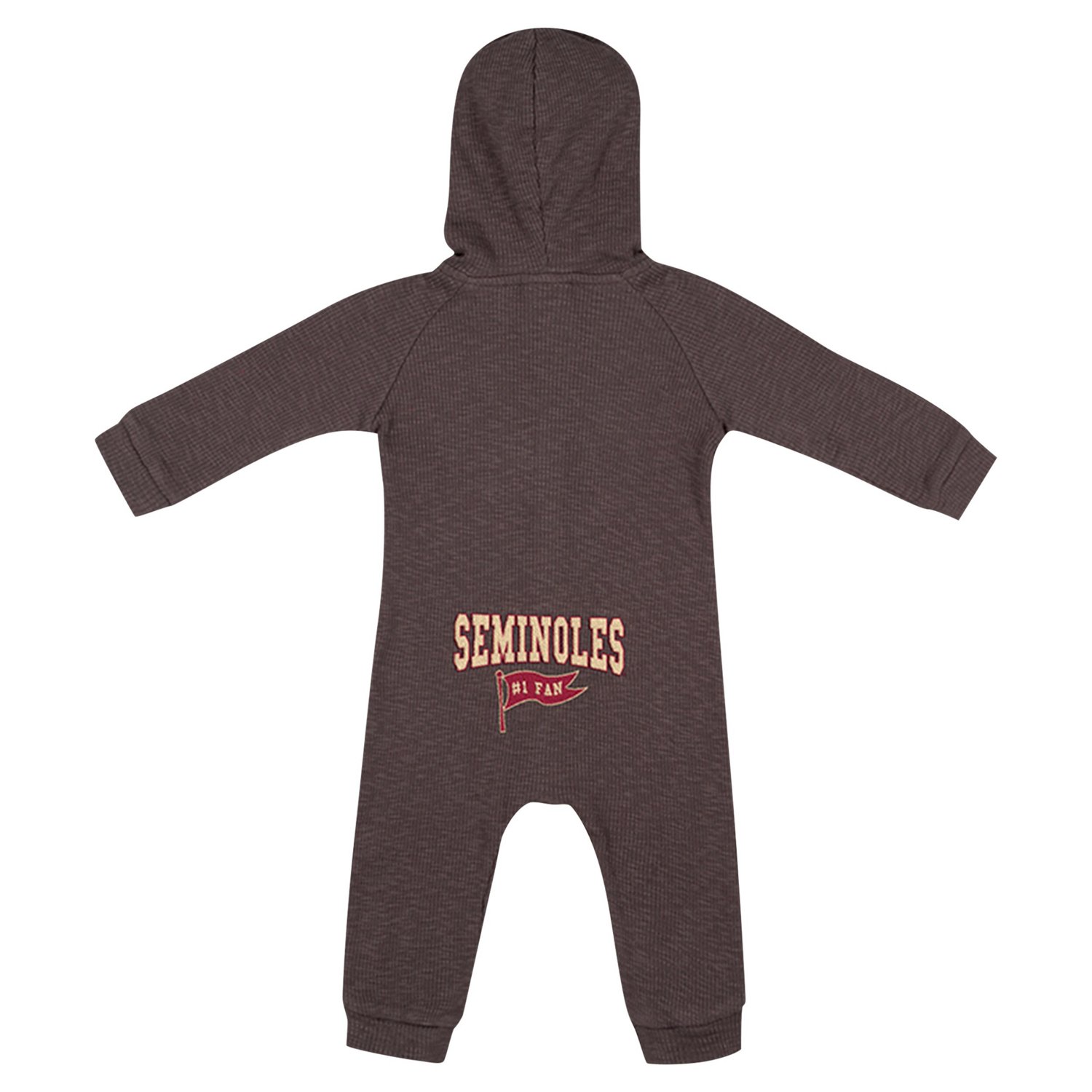Newborn  Colosseum Florida State Seminoles Zando-Zan Waffle Full-Snap Hooded Romper                                              - view number 3