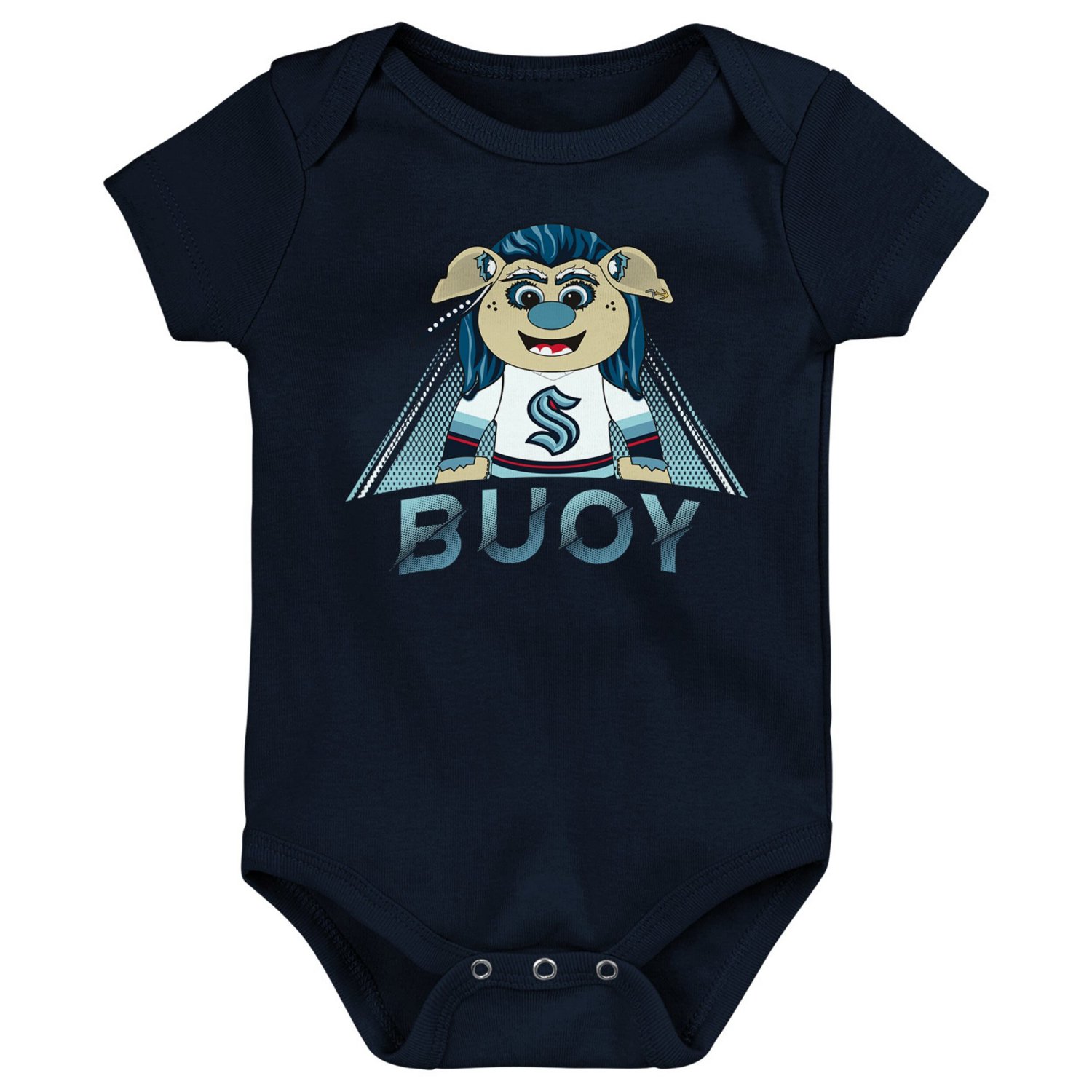 Newborn  Deep Sea Seattle Kraken Mascot Callout Bodysuit