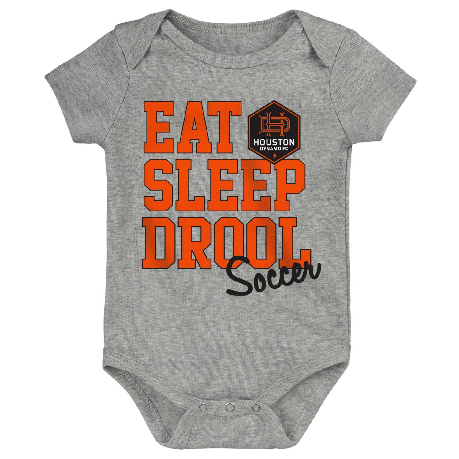 Newborn  Infant Black Gray Houston Dynamo FC 3-Pack Bodysuit Set - view number 4