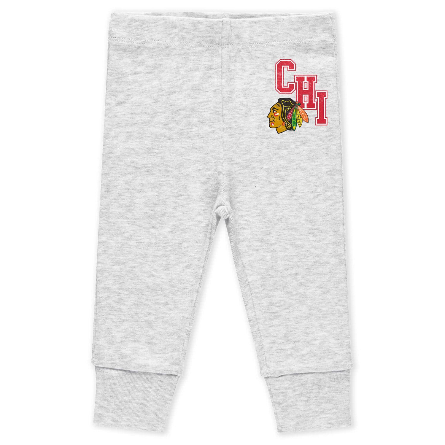 Newborn  Infant WEAR by Erin Andrews Chicago Blackhawks Turn Me Around Bodysuits  Pants 3-Piece Set