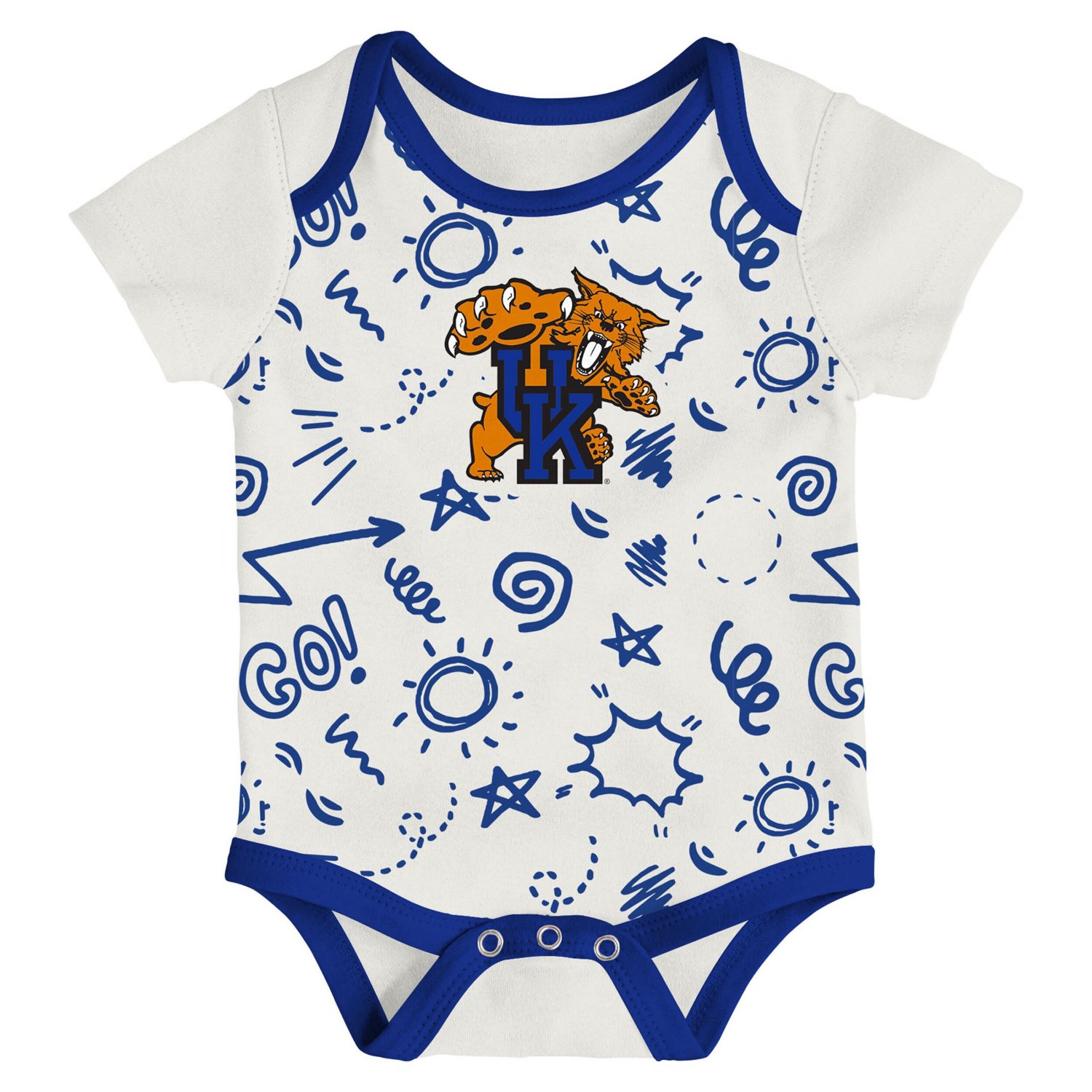 Newborn  Outerstuff Kentucky Wildcats Three-Pack All Day Play Bodysuit Set