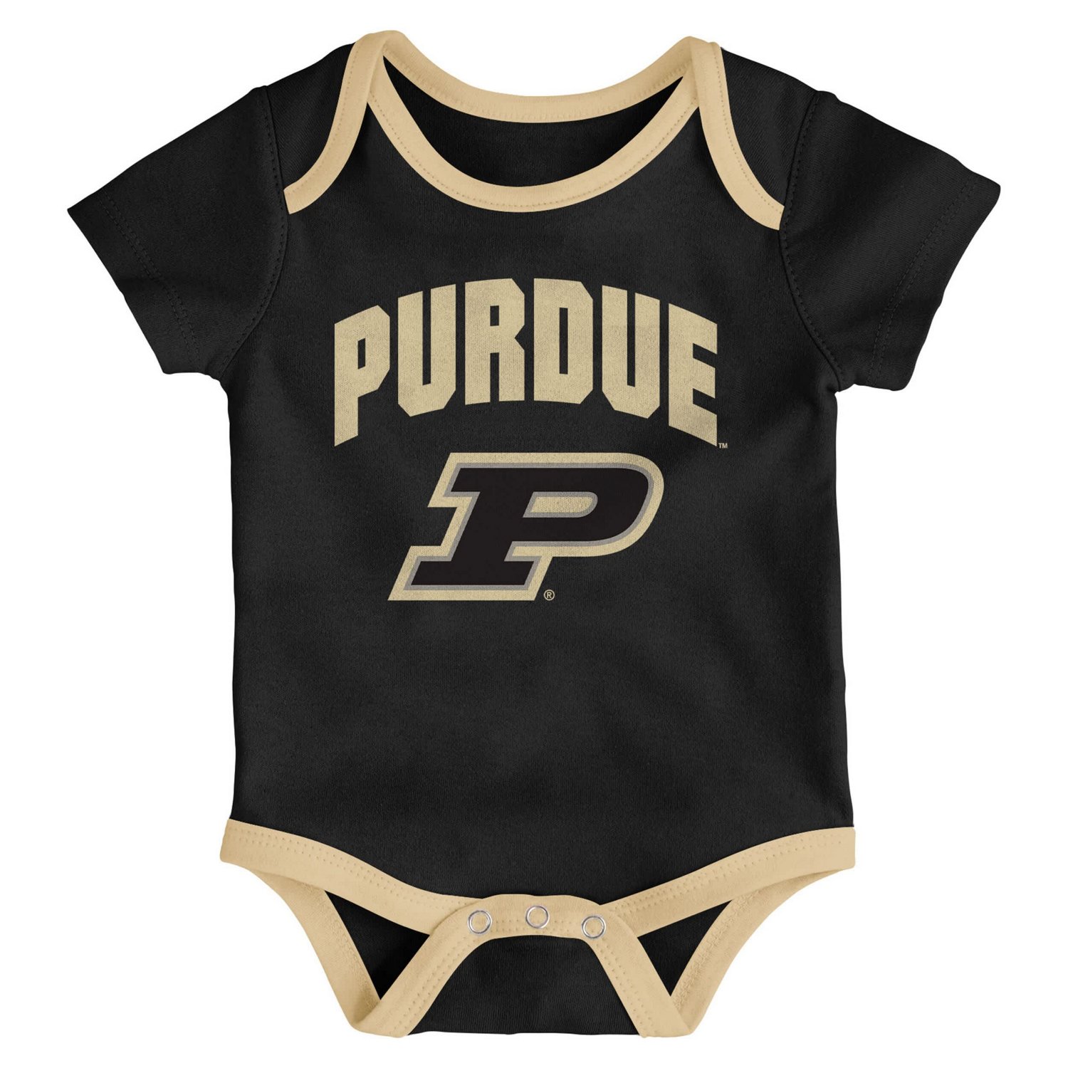 Newborn  Outerstuff Purdue Boilermakers Three-Pack All Day Play Bodysuit Set - view number 2