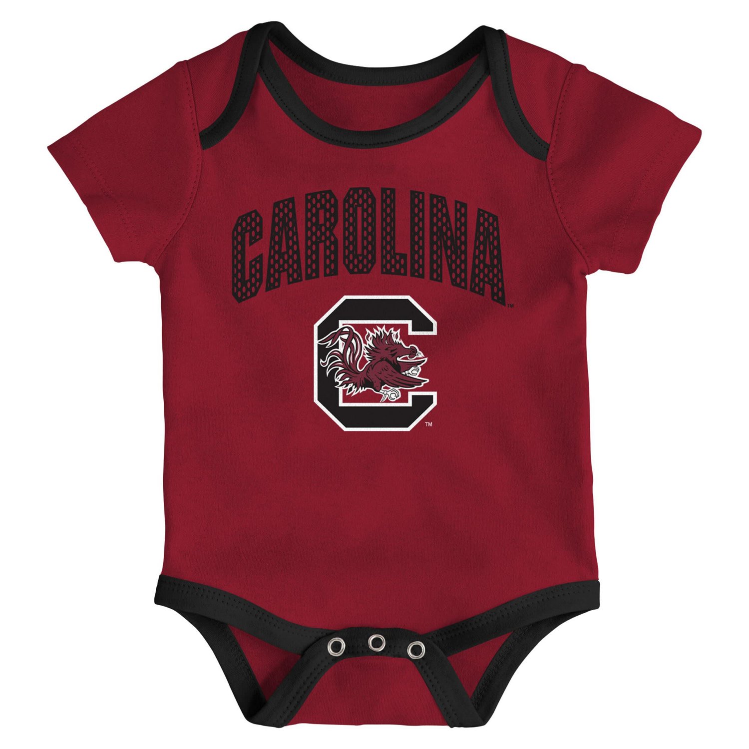 Newborn  Outerstuff South Carolina Gamecocks Three-Pack All Day Play Bodysuit Set