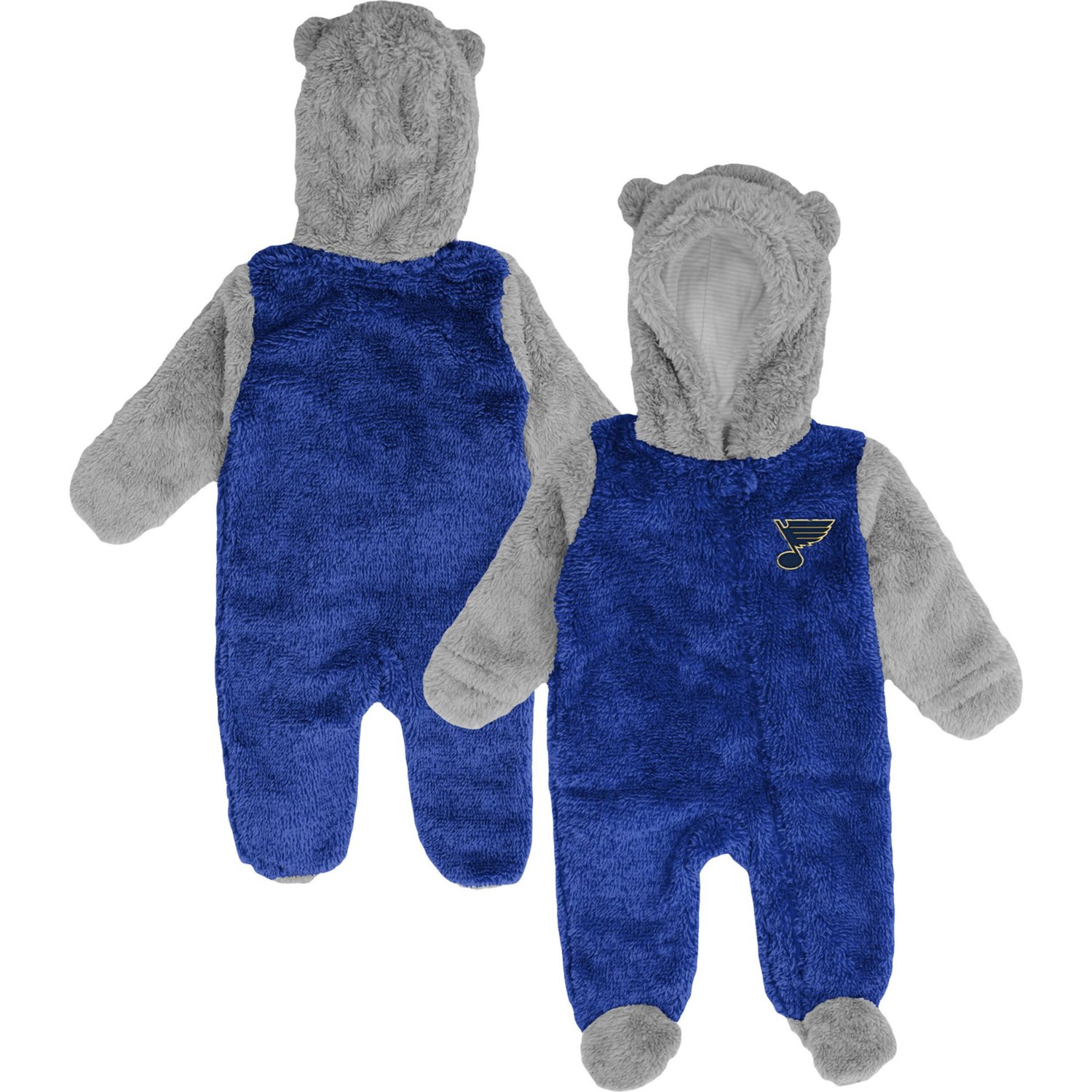 Newborn  St Louis s Game Nap Teddy Fleece Bunting Full-Zip Sleeper