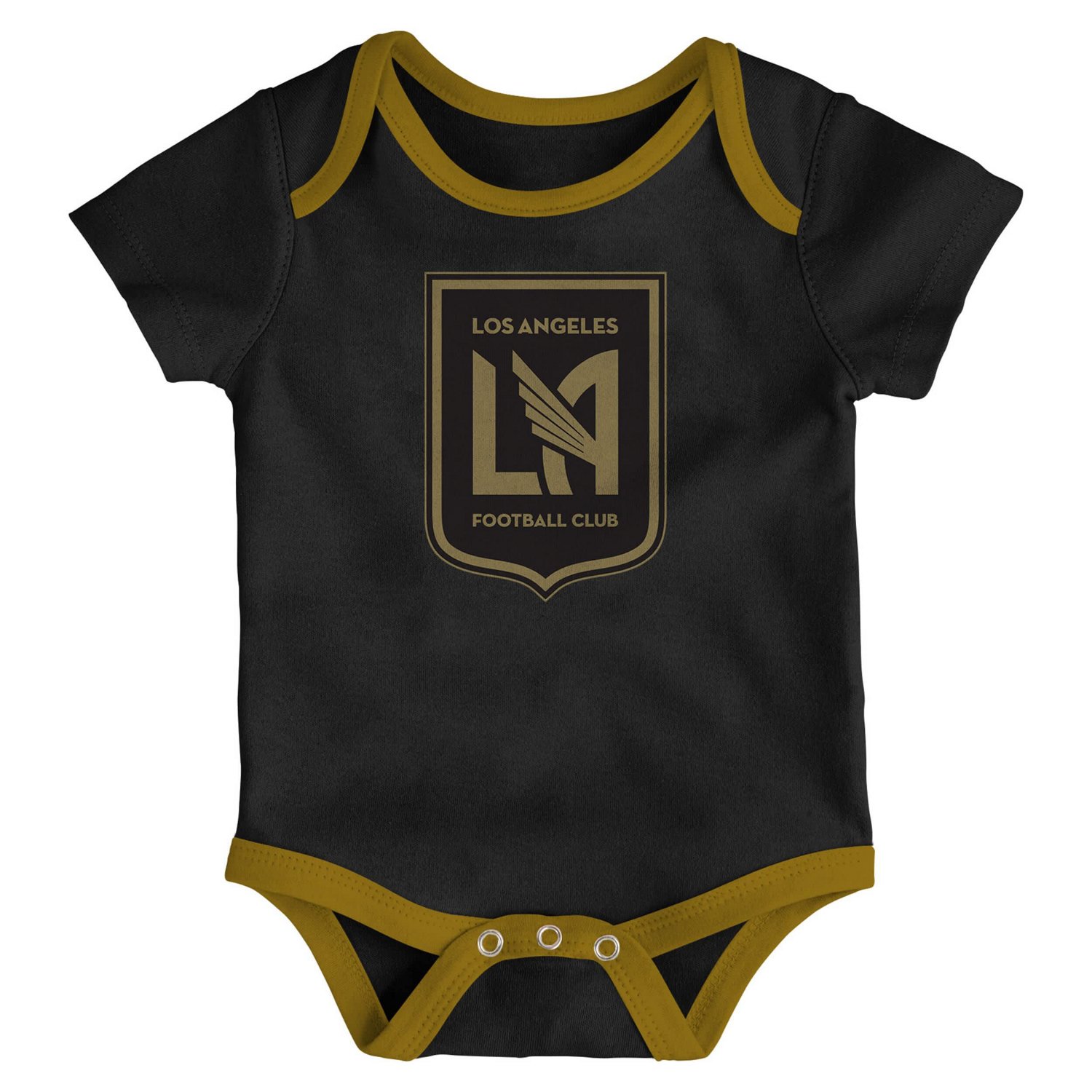 Newborn Heather Gray Gold LAFC Loyal Buddies 3-Pack Bodysuit Set - view number 2
