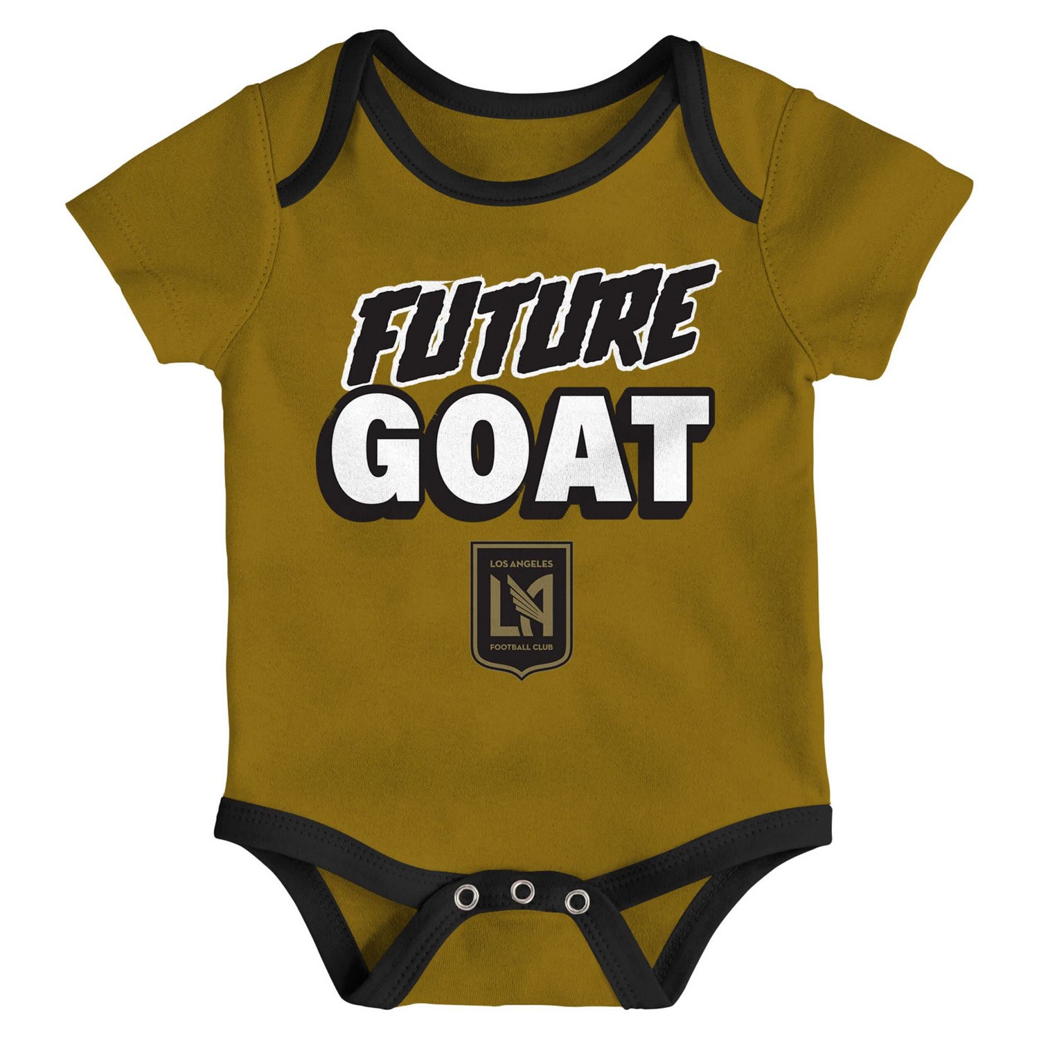 Newborn Heather Gray Gold LAFC Loyal Buddies 3-Pack Bodysuit Set - view number 3