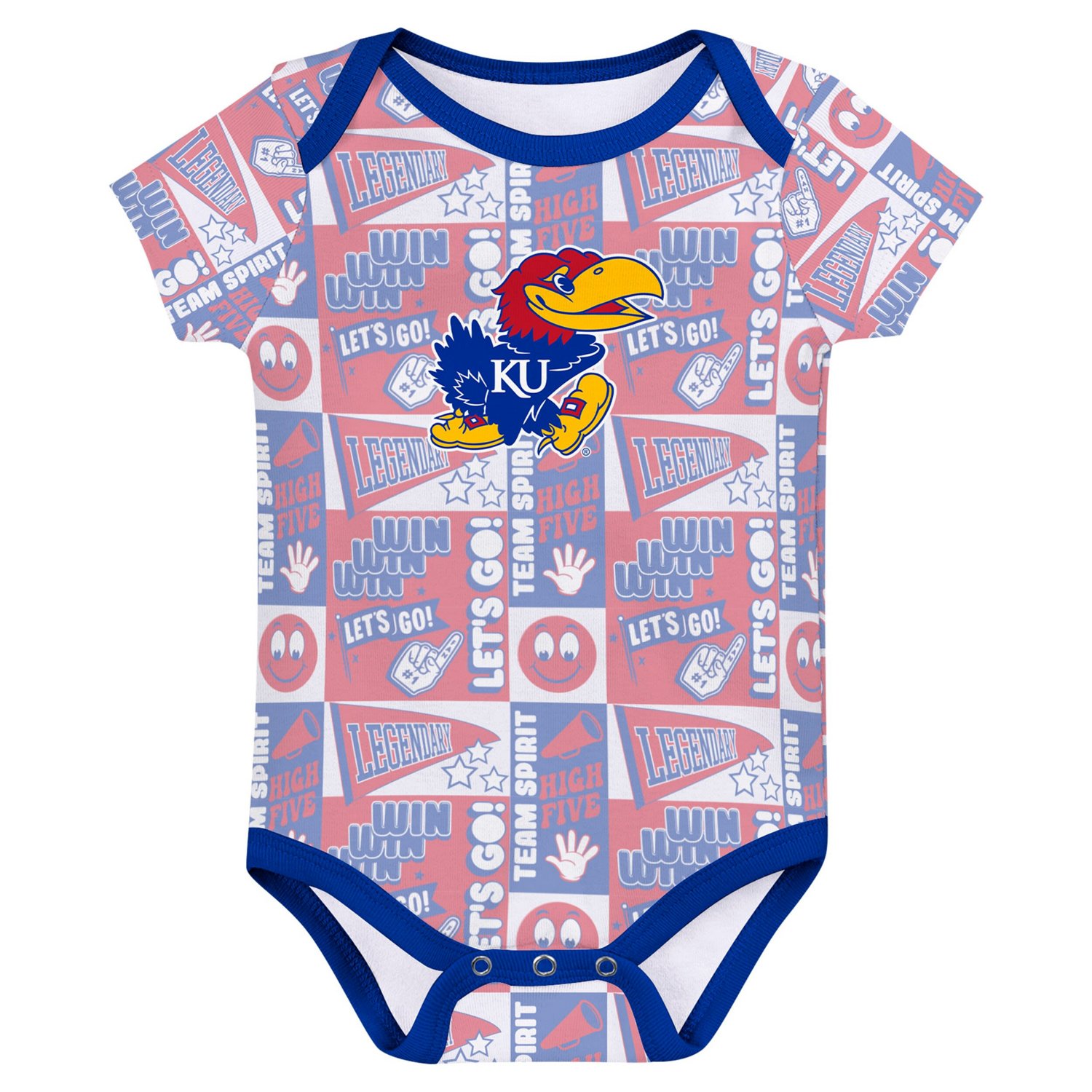 Newborn Kansas Jayhawks Sunday Comics 3-Pack Bodysuit Set