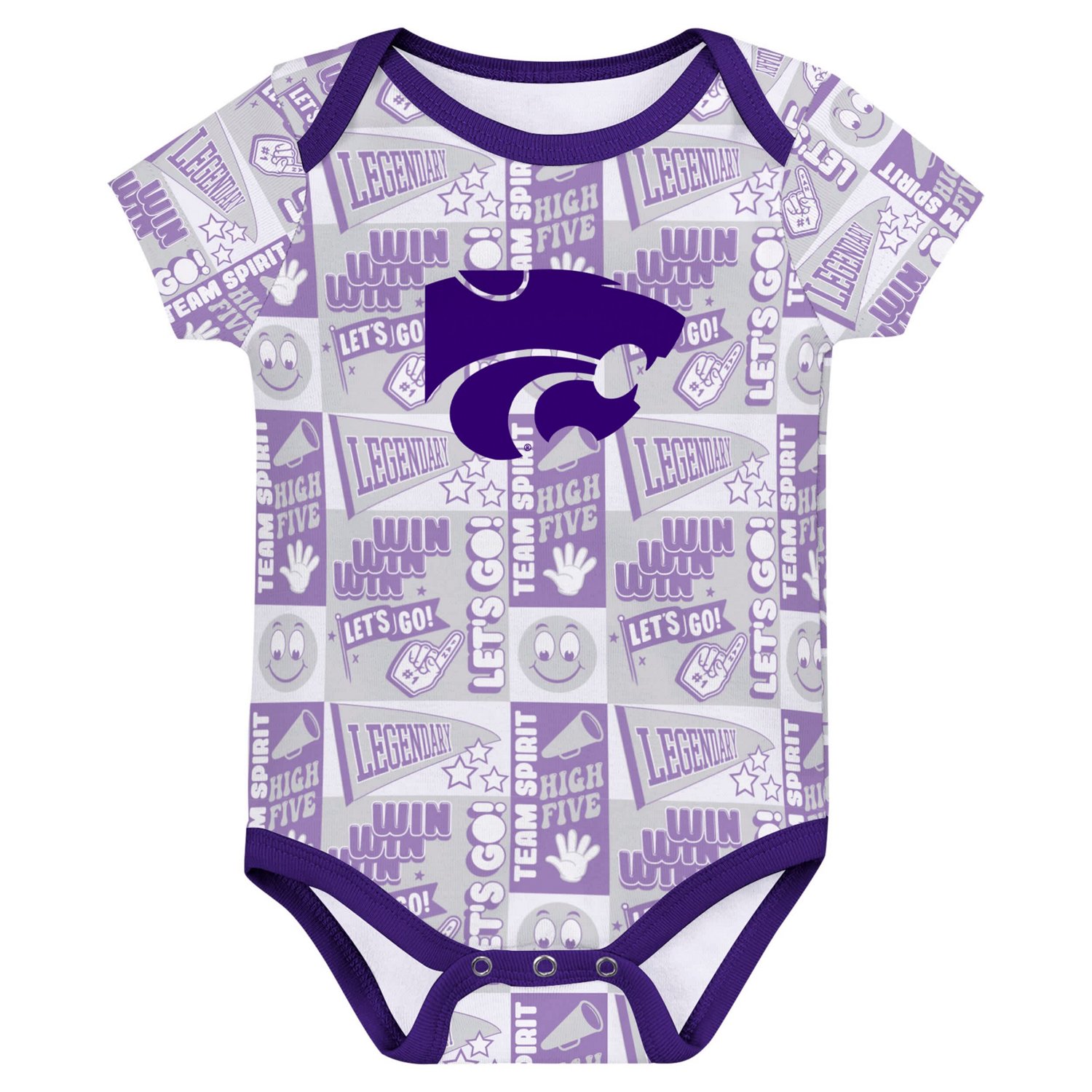 Newborn Kansas State Wildcats Sunday Comics 3-Pack Bodysuit Set - view number 4