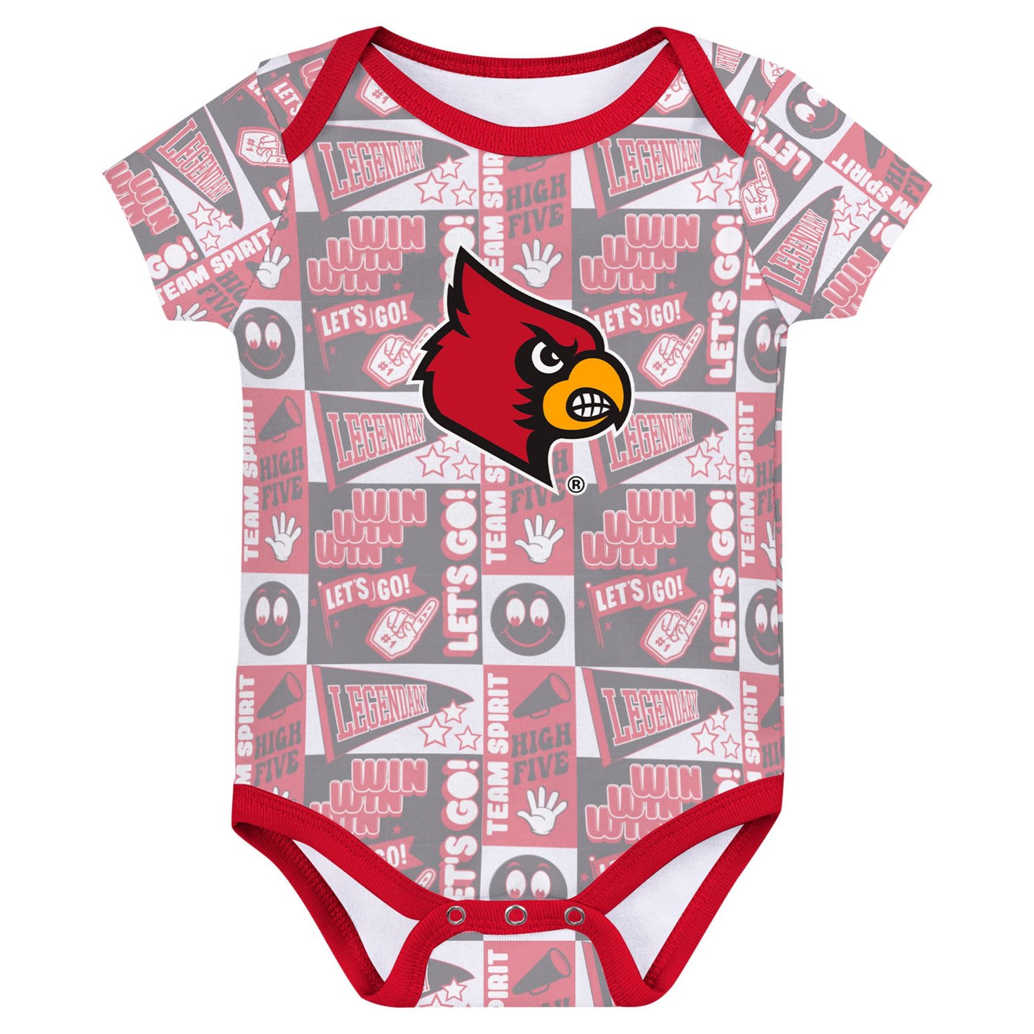 Newborn Louisville Cardinals Sunday Comics 3-Pack Bodysuit Set - view number 4