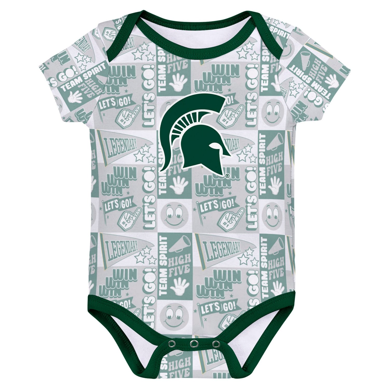 Newborn Michigan State Spartans Sunday Comics 3-Pack Bodysuit Set - view number 4