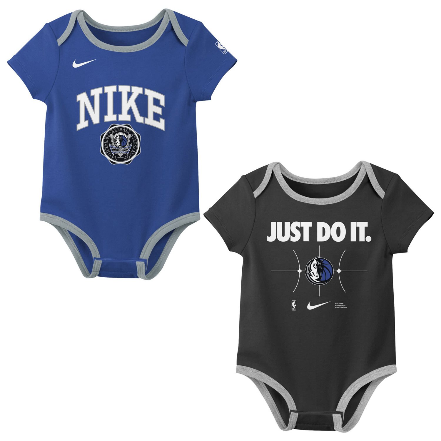 Newborn Nike Black Dallas Mavericks Just Do It Two-Pack Bodysuit Set - view number 1