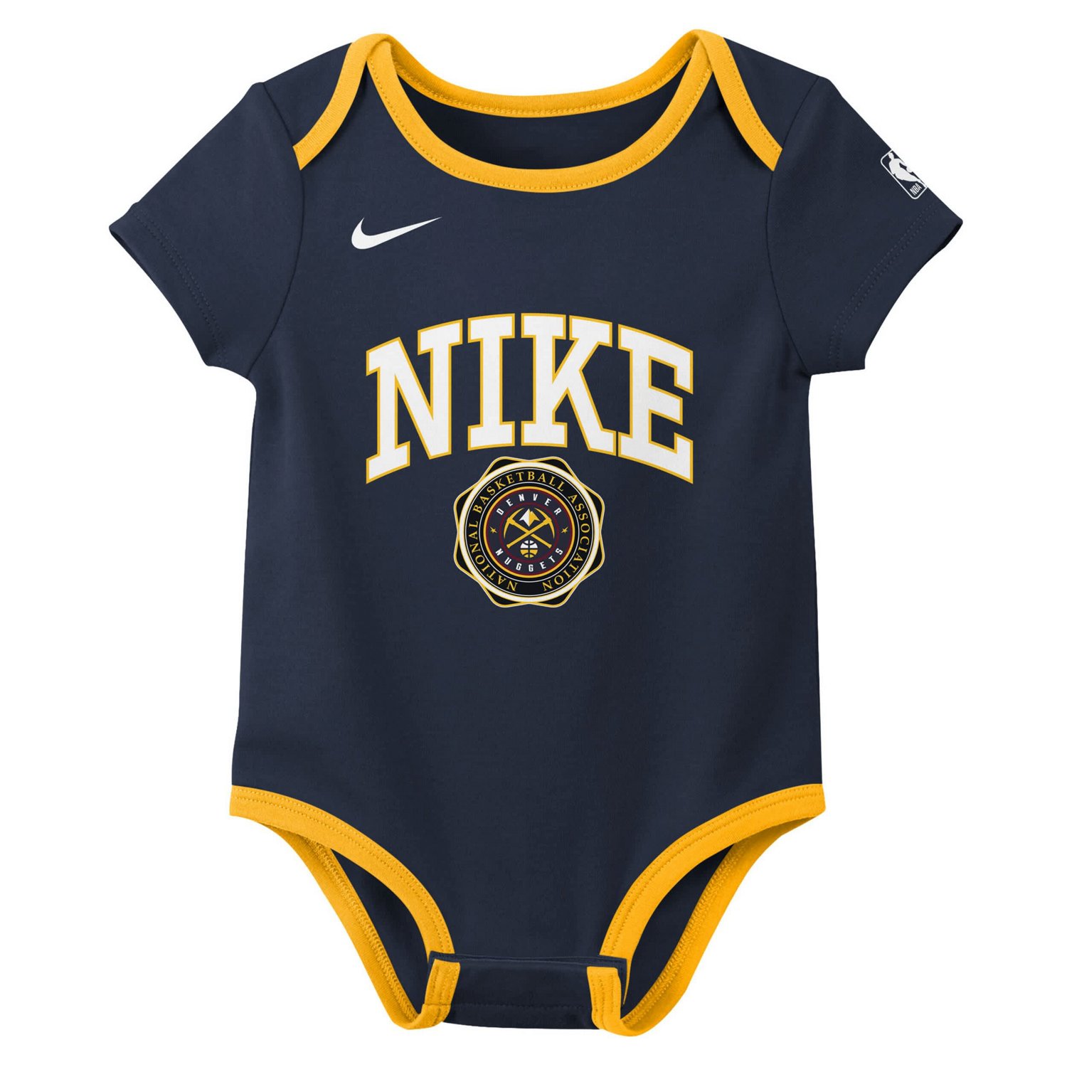 Newborn Nike Black Denver Nuggets Just Do It Two-Pack Bodysuit Set - view number 2