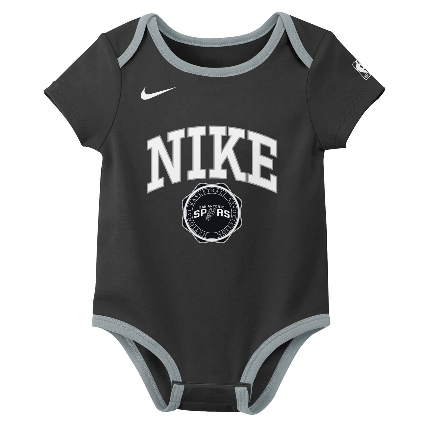 Newborn Nike Gray San Antonio Spurs Just Do It Two-Pack Bodysuit Set - view number 2